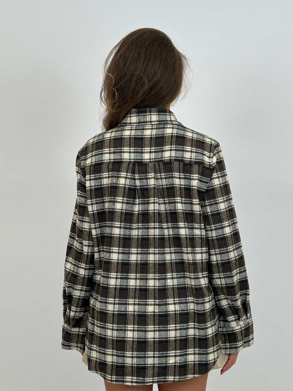 SOFT CHECK SHIRT BROWN
