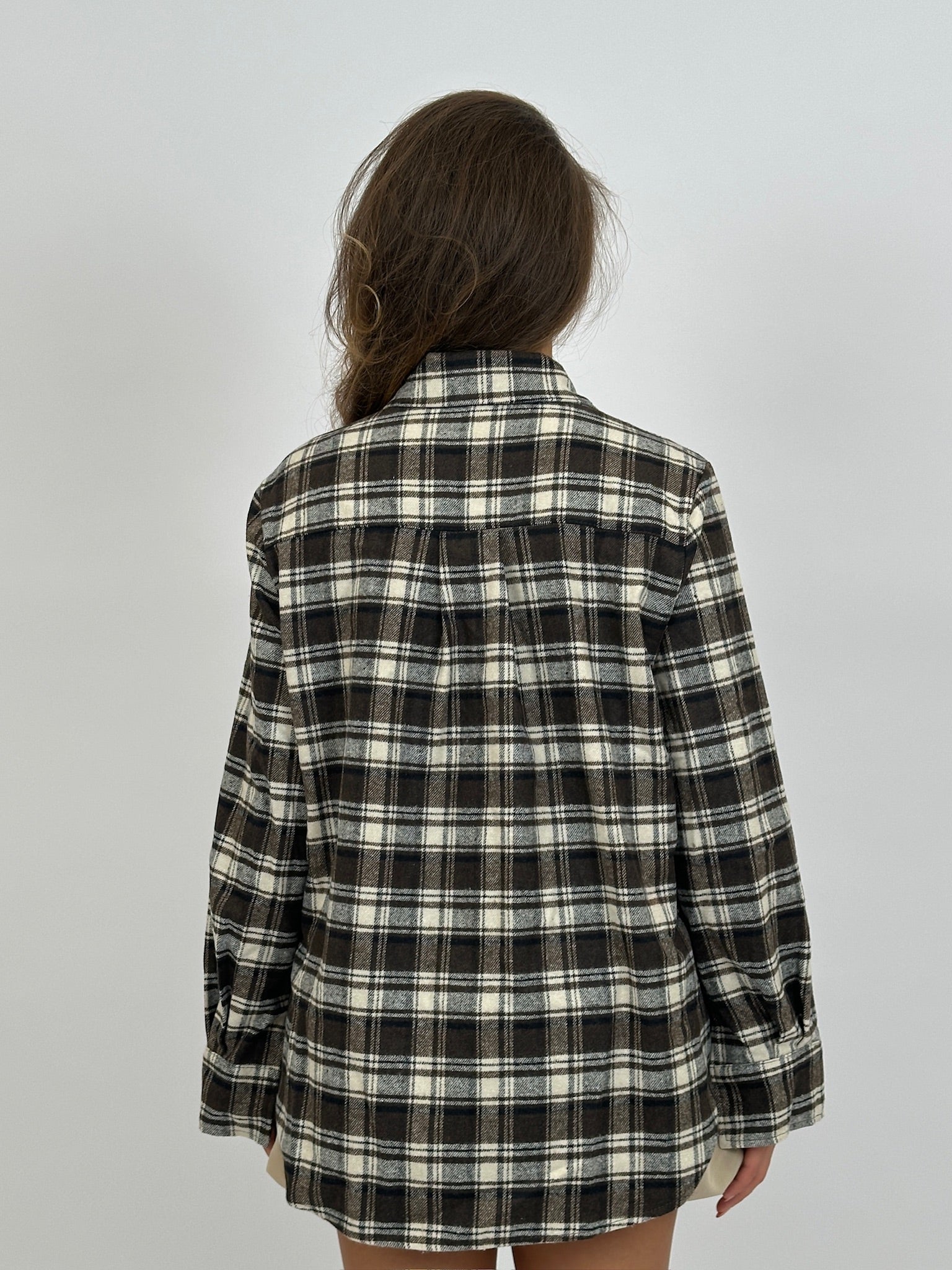 SOFT CHECK SHIRT BROWN