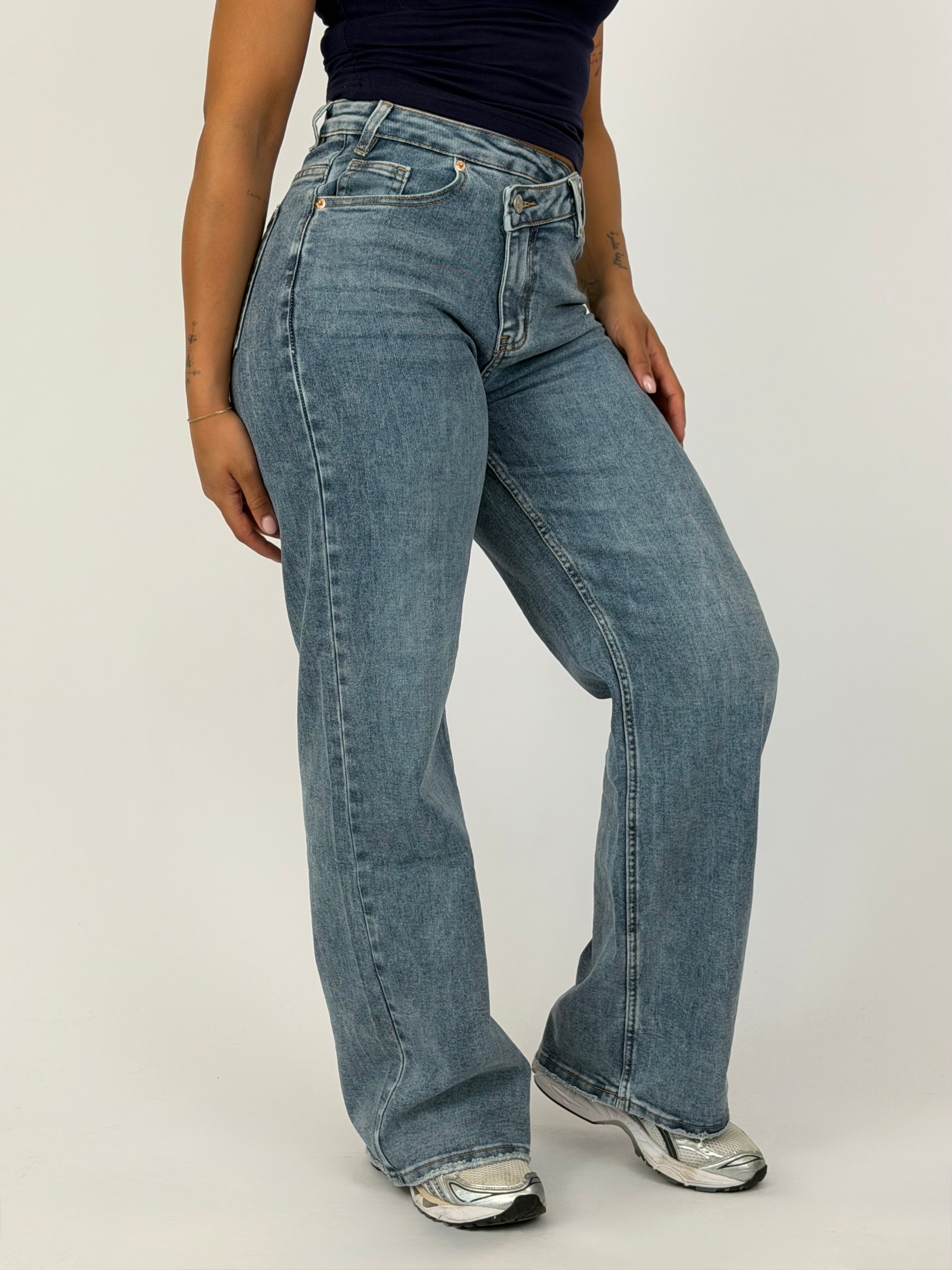 ASLI ASYMMETRIC WIDE LEG BLUE H850-1