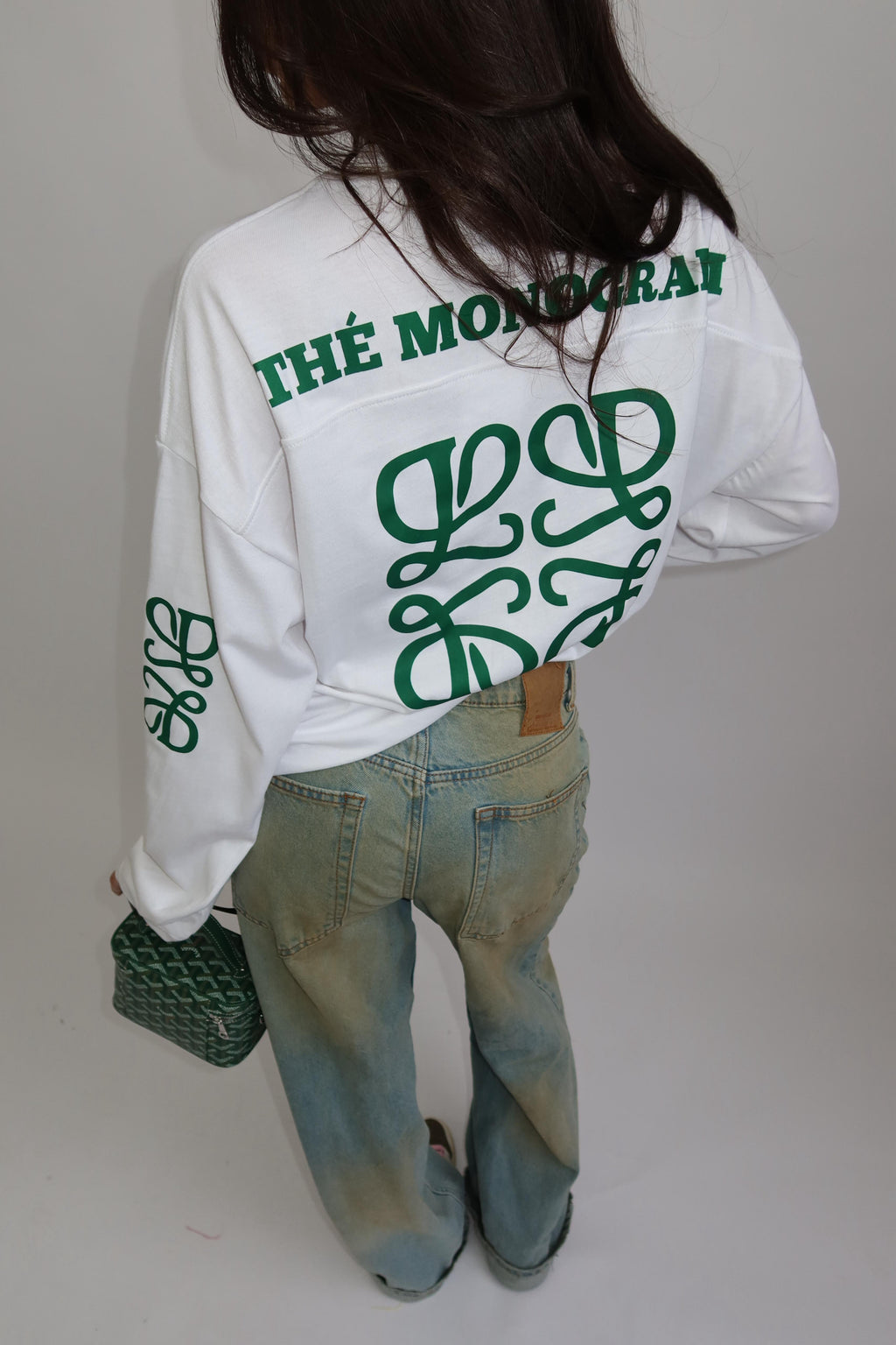MONOGRAM LONGSLEEVE WHITE/GREEN