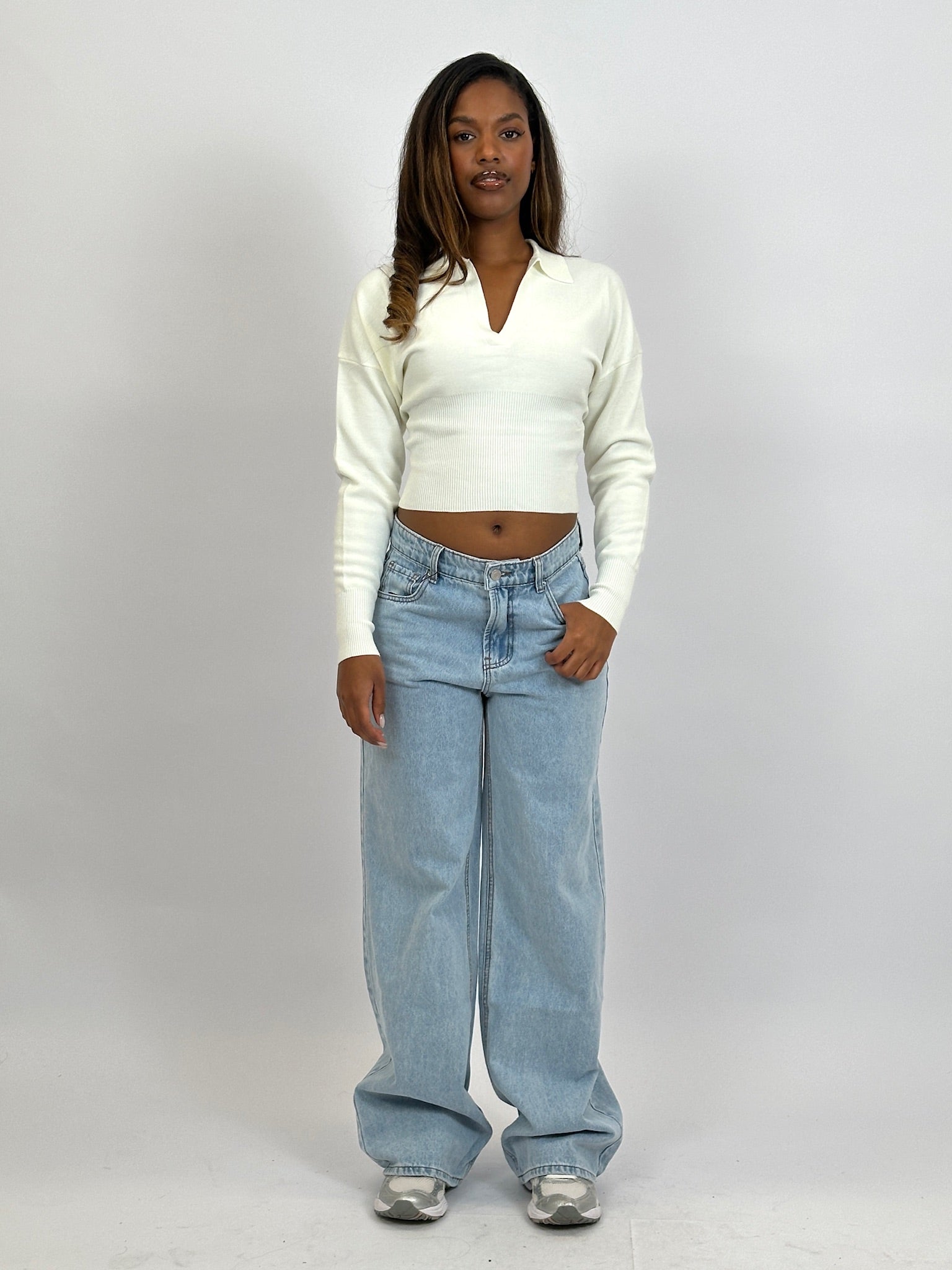 ULTRA SOFT POLO KNIT WHITE