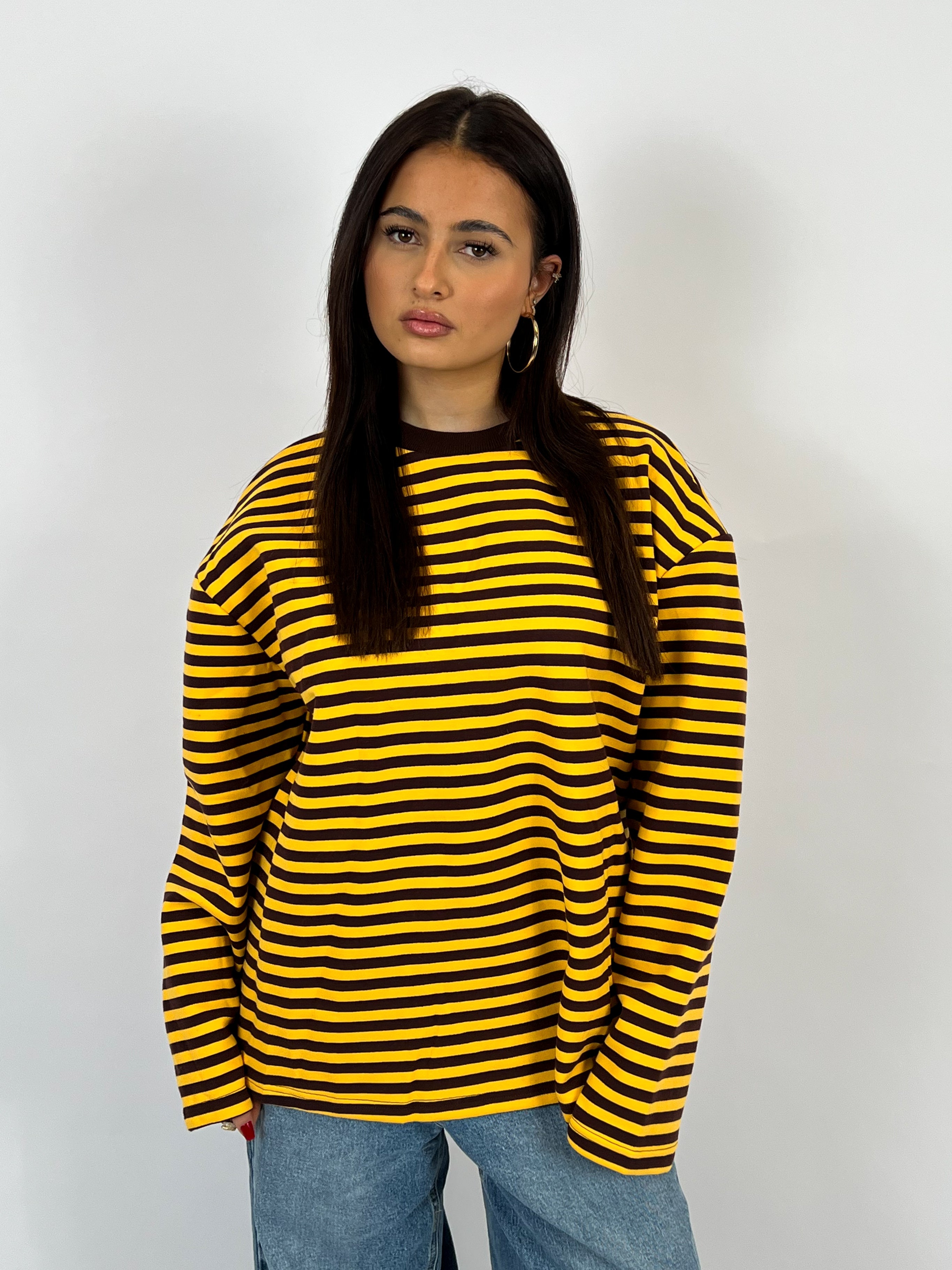 SOFT STRIPED LONGSLEEVE BROWN/YELLOW