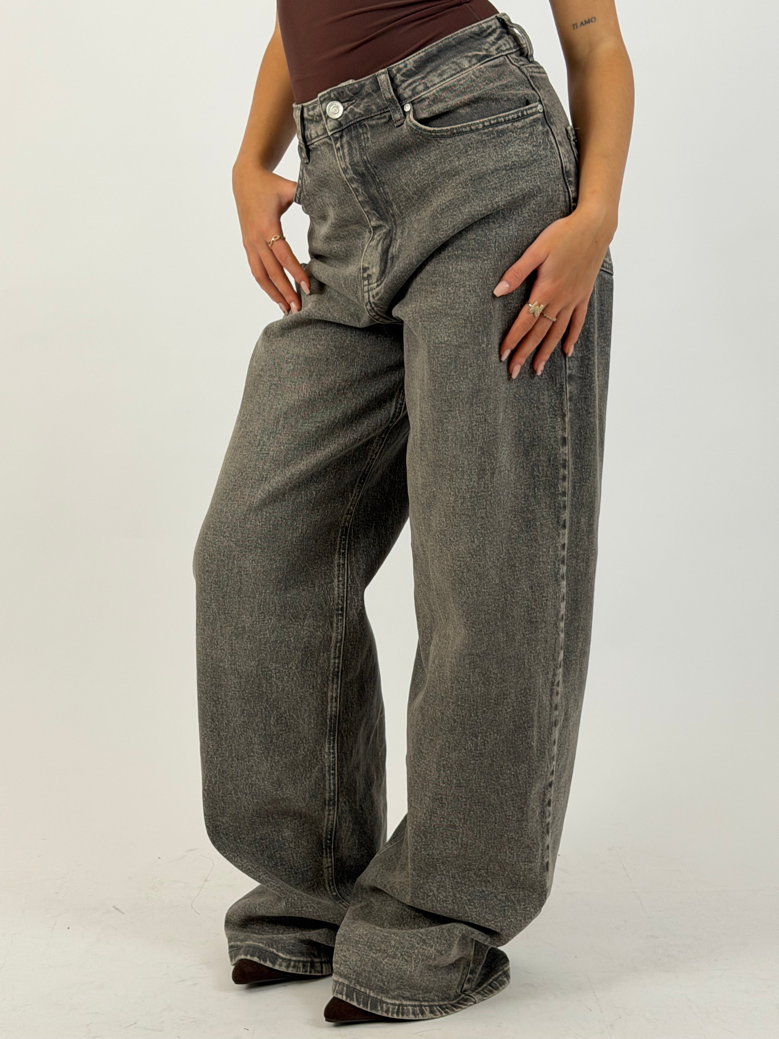 BAGGY EXTRA TALL STRETCH WIDE LEG VINTAGE GREY