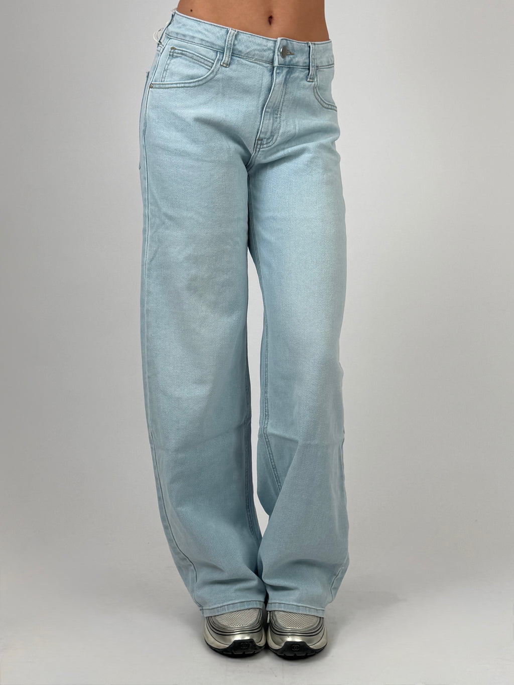 MID WAIST STRETCH WIDE LEG