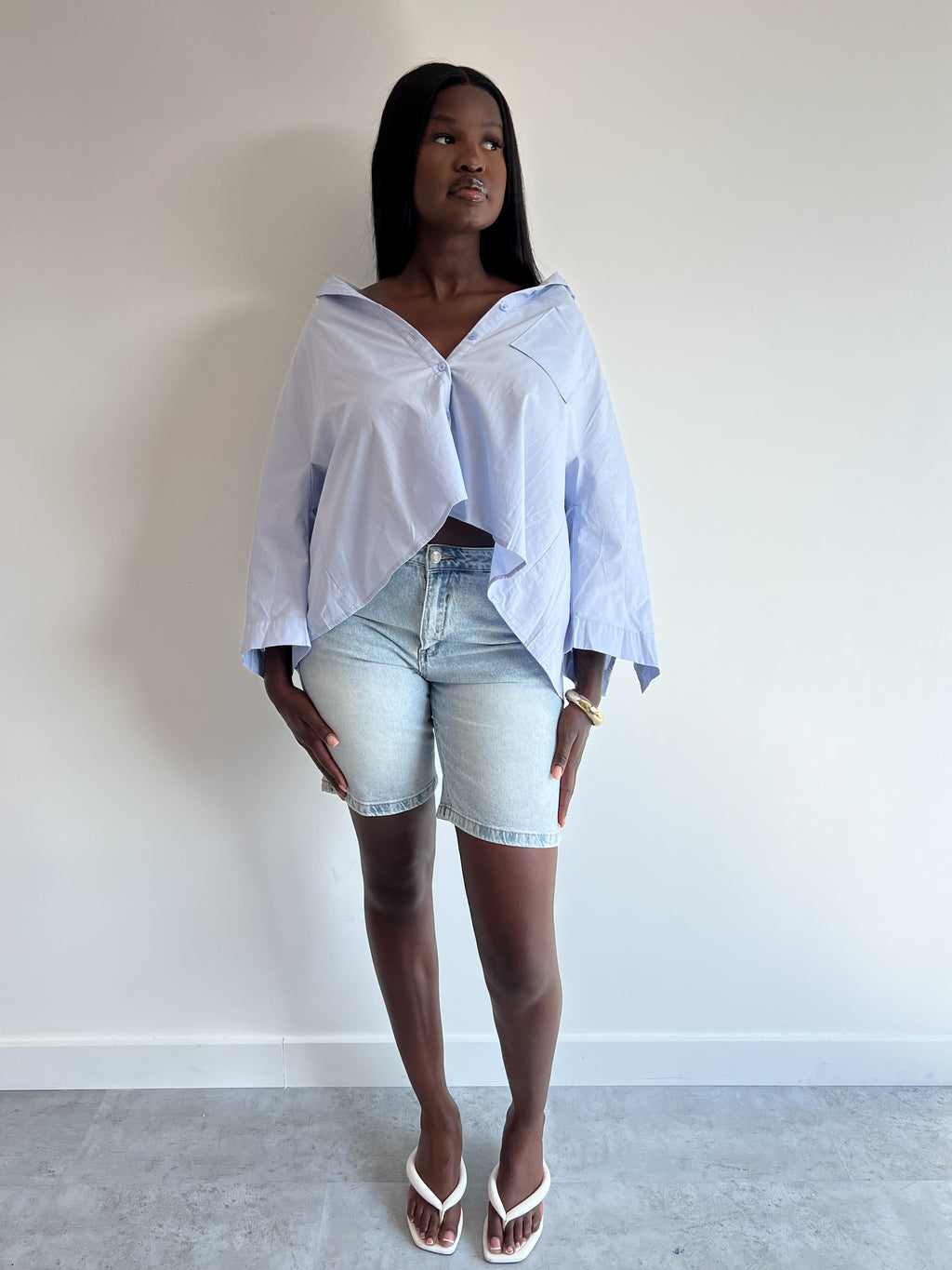 OVERSIZED POCKET SHIRT BLUE