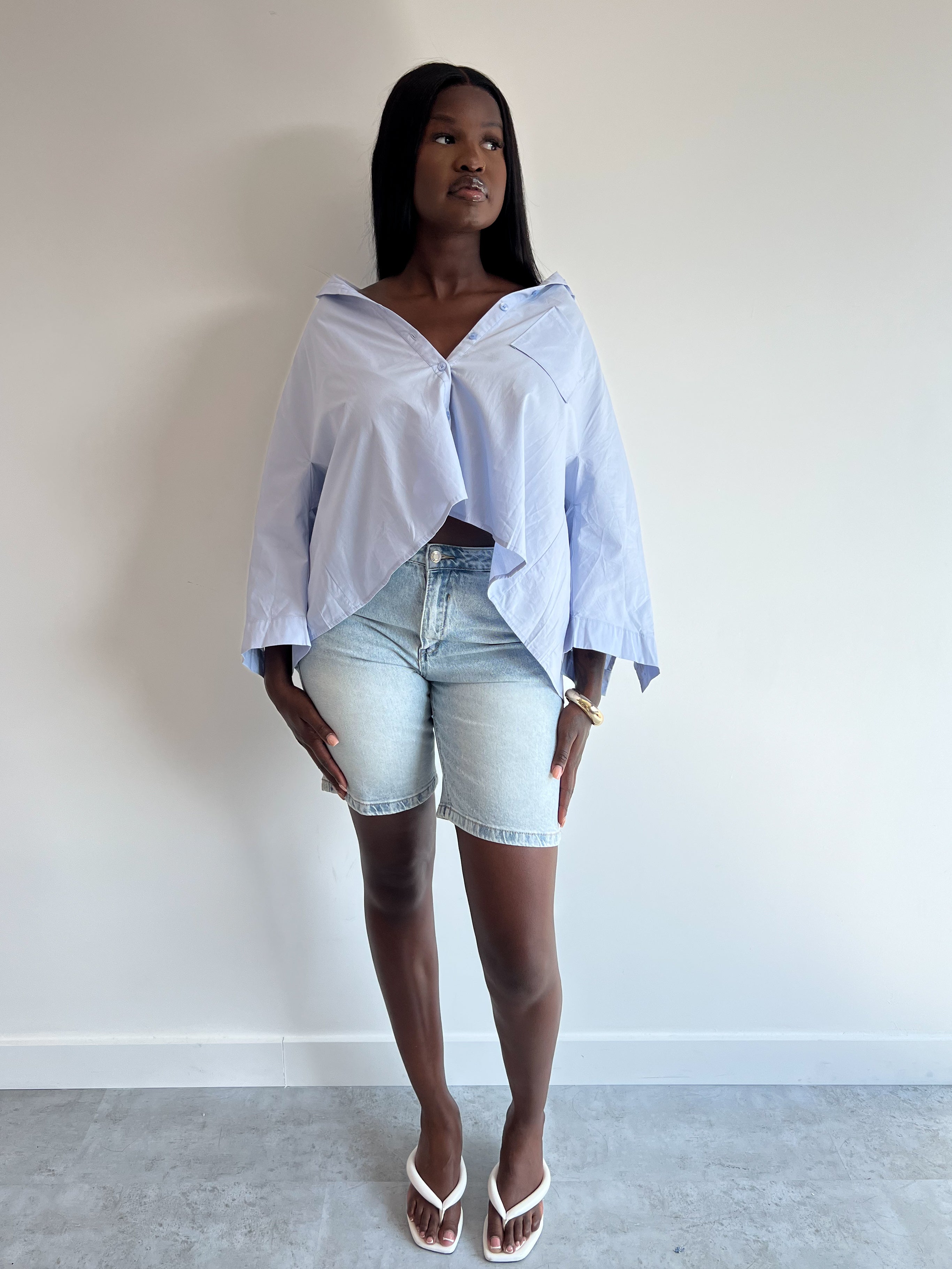 OVERSIZED POCKET SHIRT BLUE