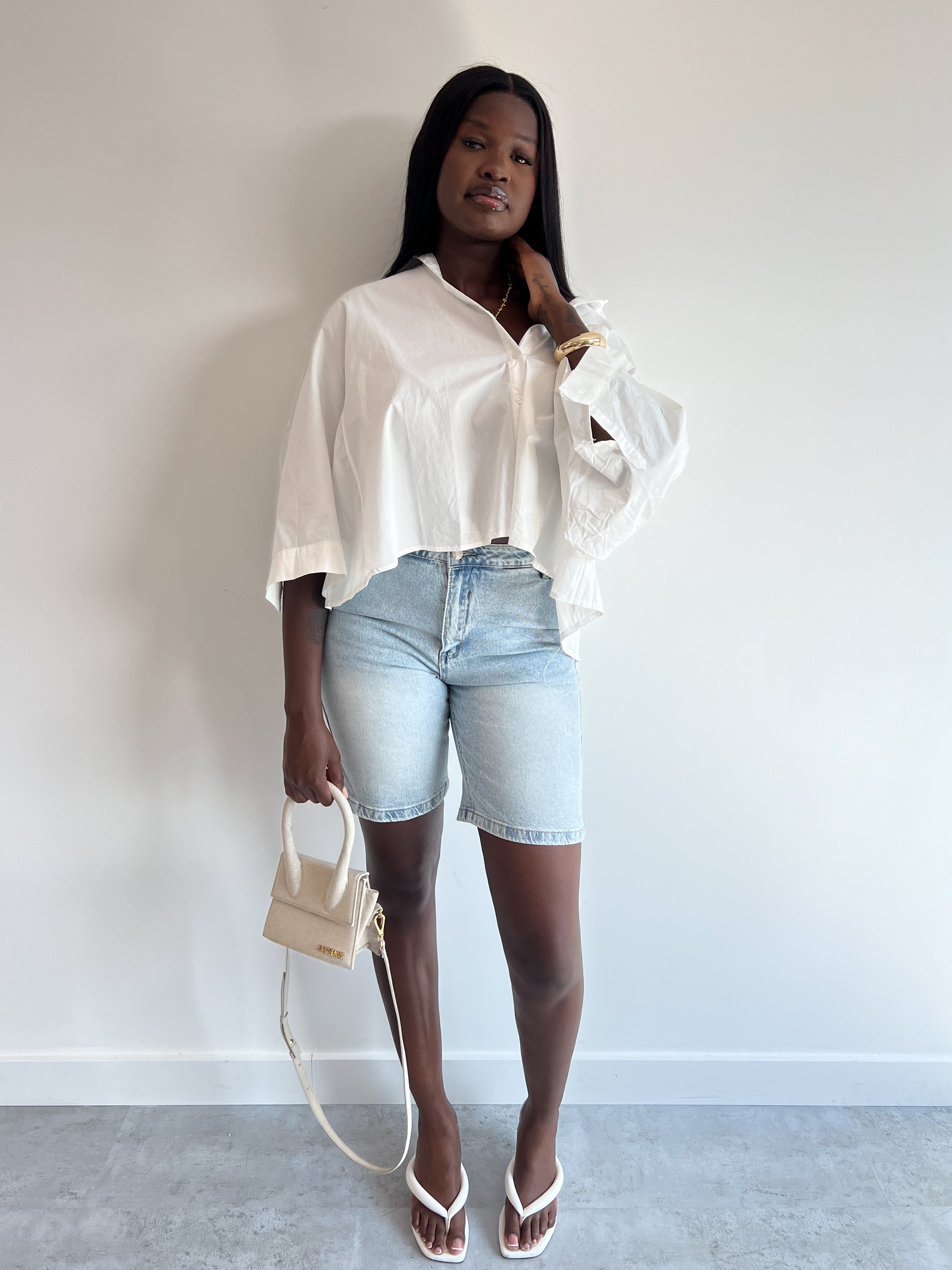 OVERSIZED POCKET SHIRT CREAM