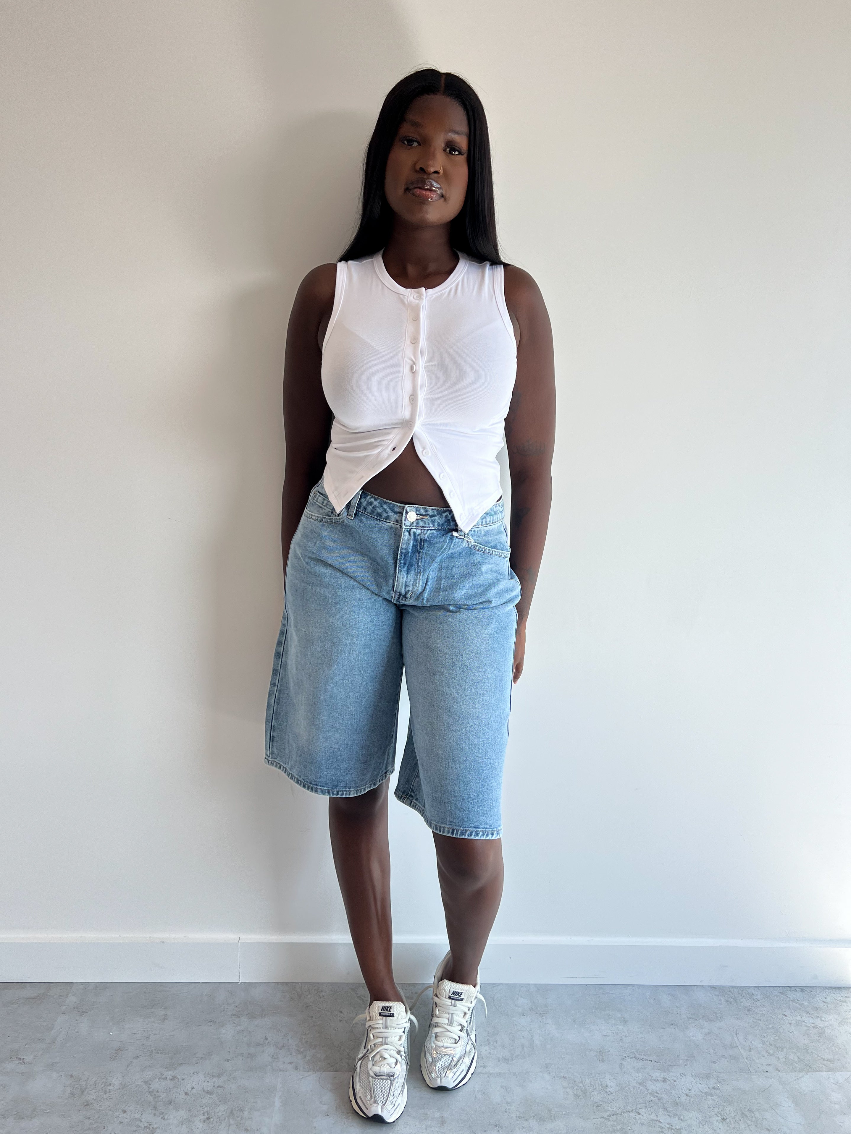 MAISON RHINESTONE JORT BLUE