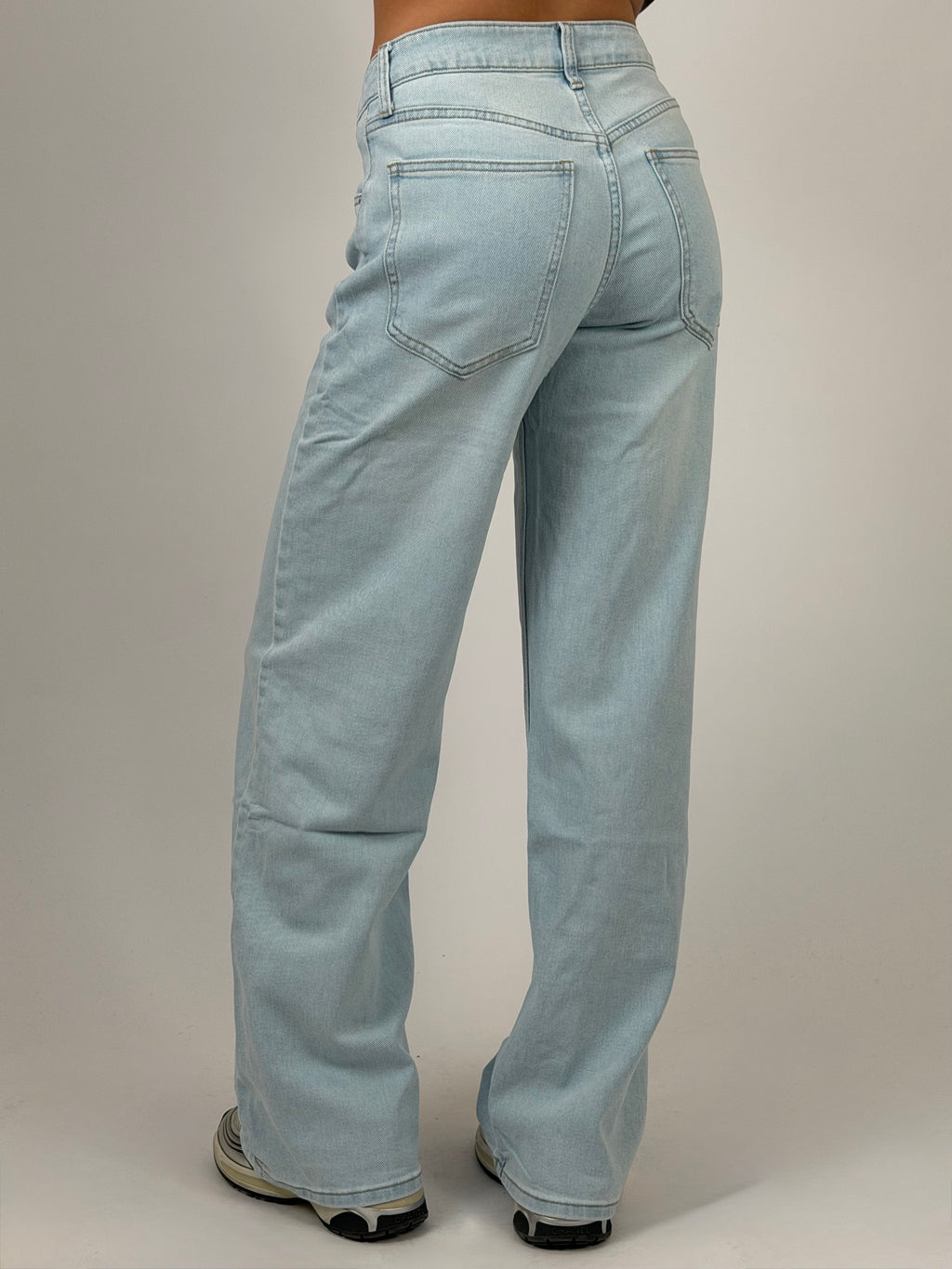 MID WAIST STRETCH WIDE LEG