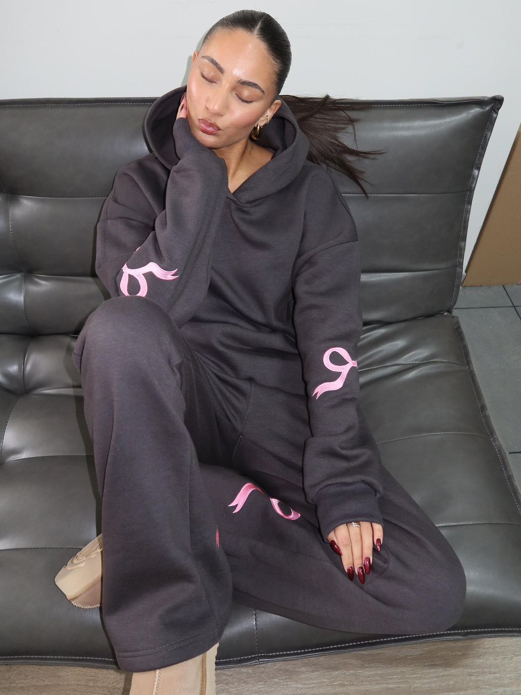 BOW TRACKSUIT DARK GREY