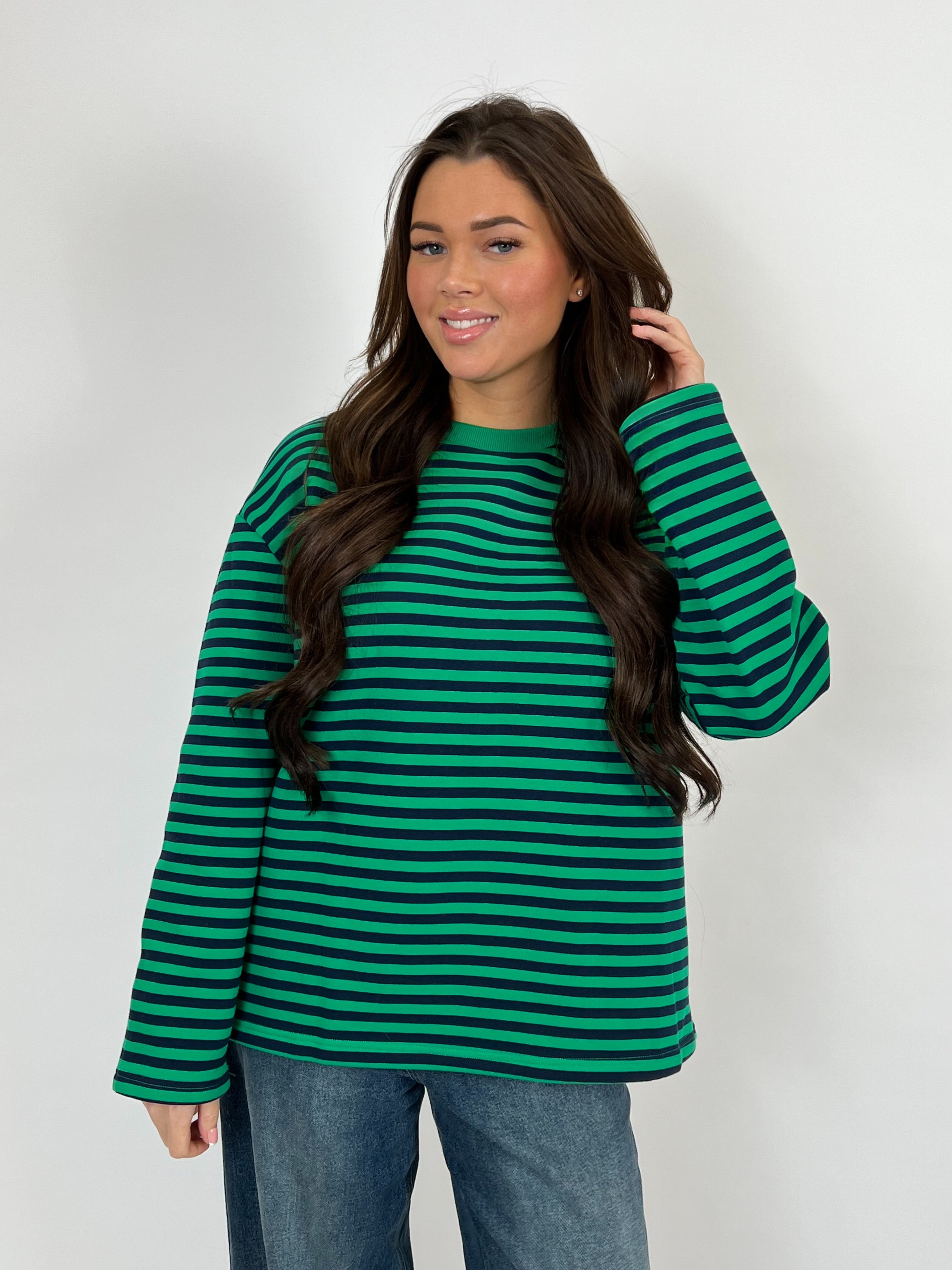 SOFT STRIPED LONGSLEEVE GREEN