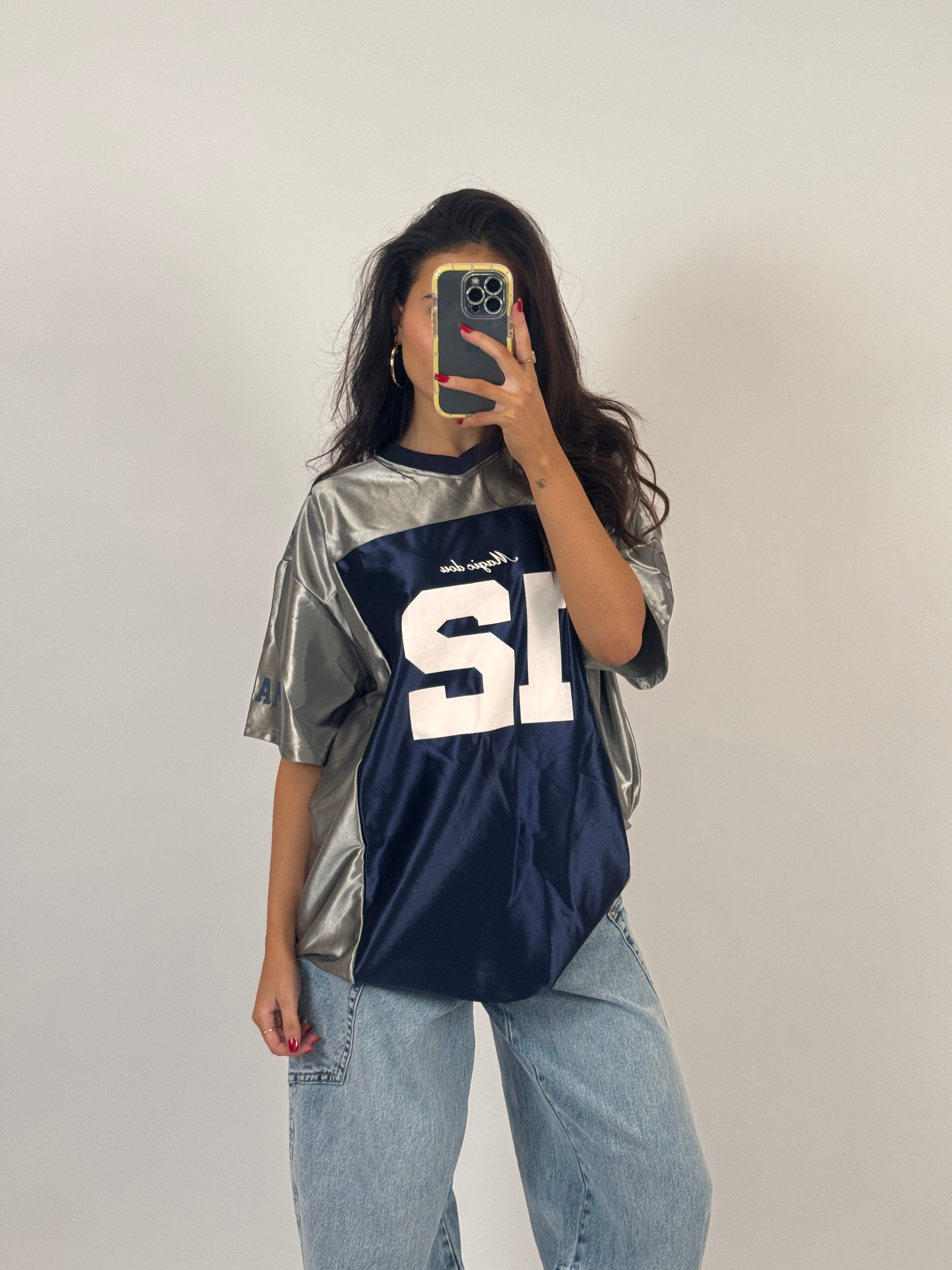 NAVY/SILVER JERSEY SIZE S&L