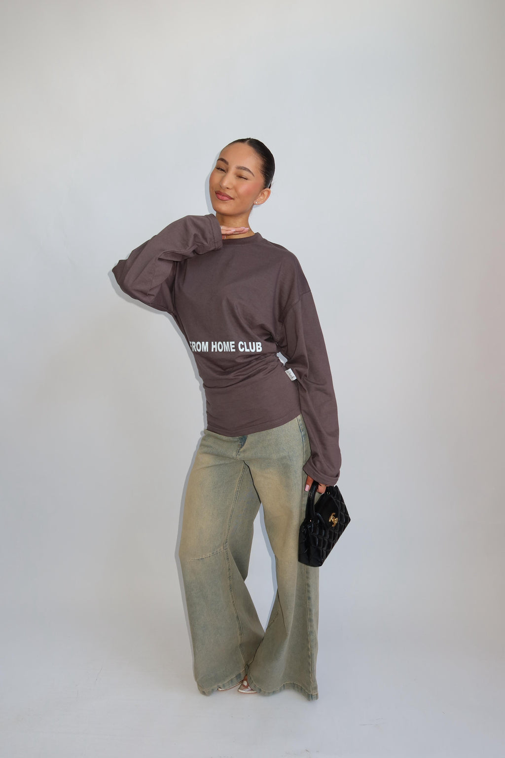 WORK FROM HOME SNATCHED LONGSLEEVE TAUPE