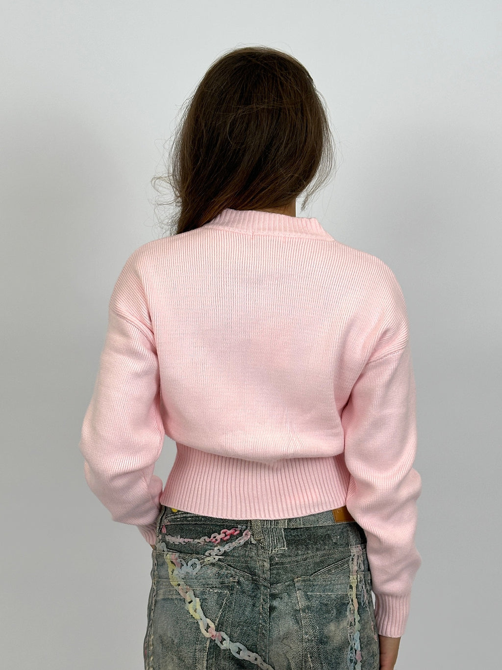 ZIP CARDIGAN PINK