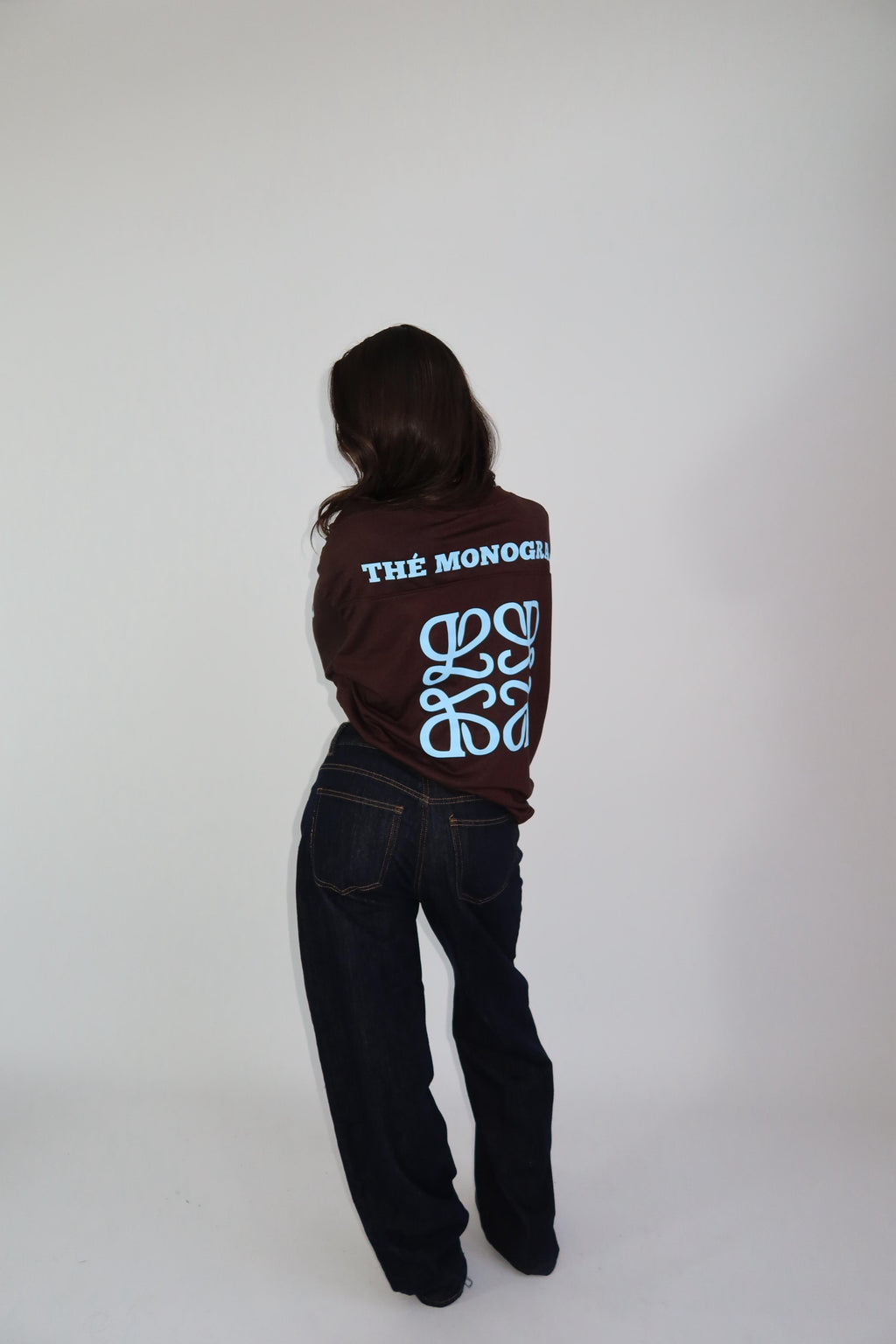MONOGRAM LONGSLEEVE CHOCO/BLUE