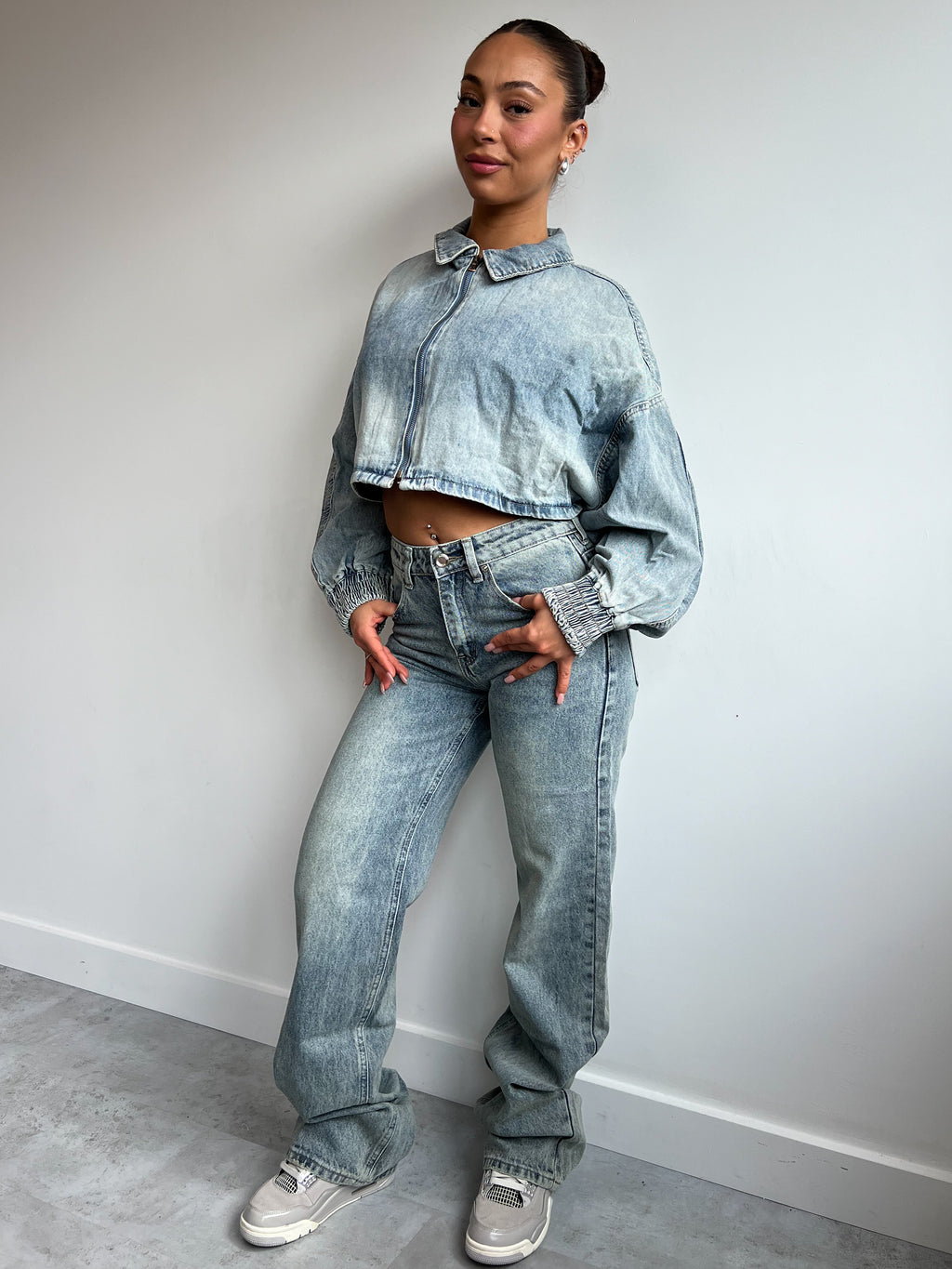 1004 Vintage-Jeans mit mittlerer Taille