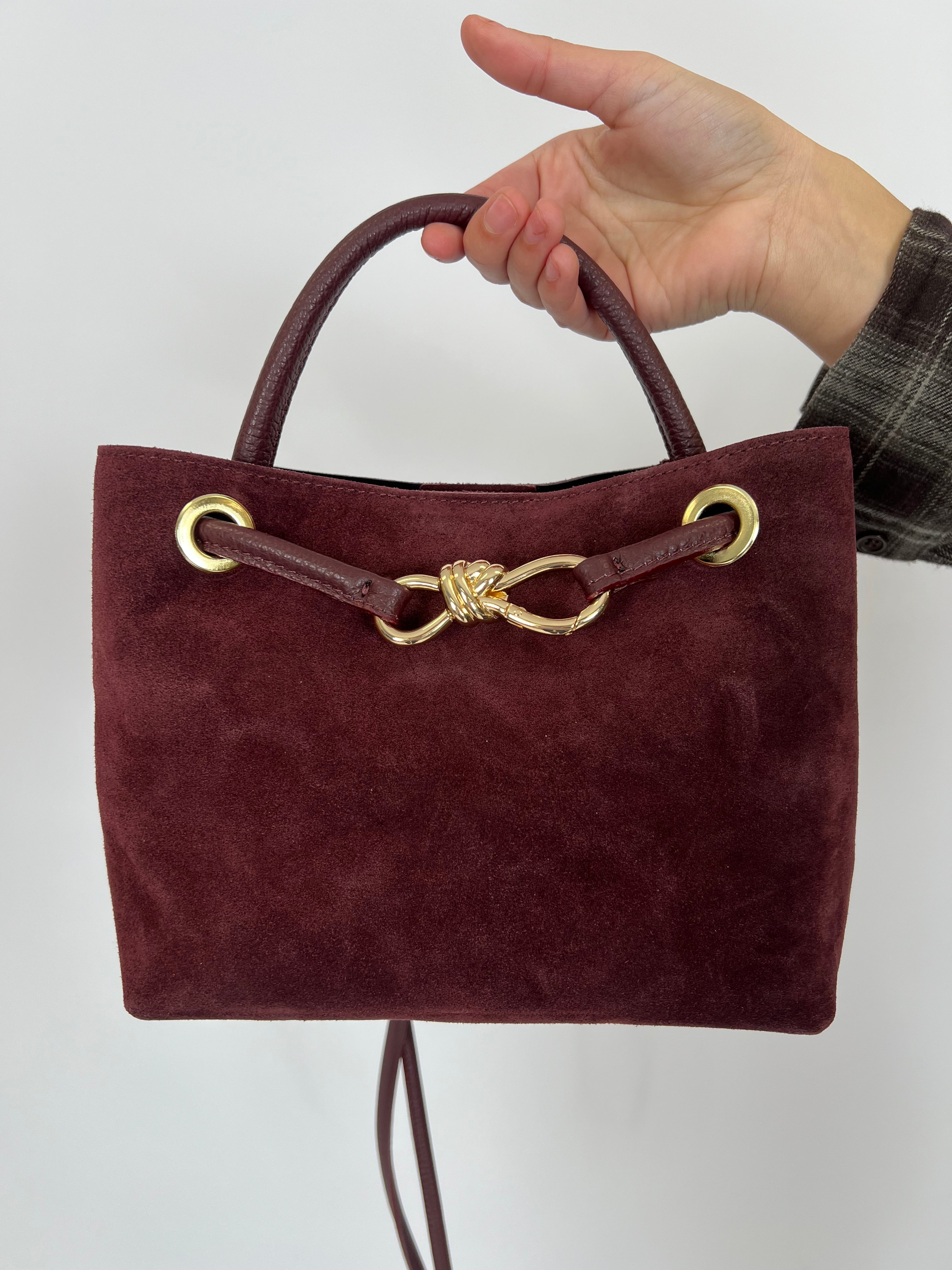 ADRIANA REAL SUÈDE BAG BORDEAUX