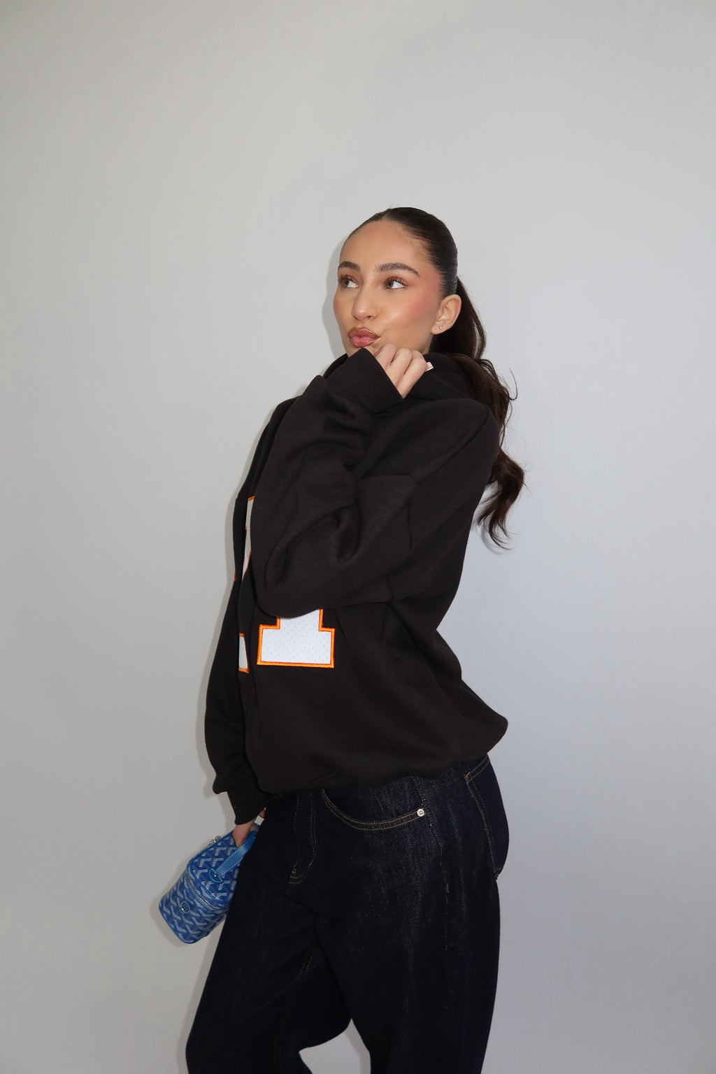 BASEBALL ZIP VEST BLACK/ORANGE