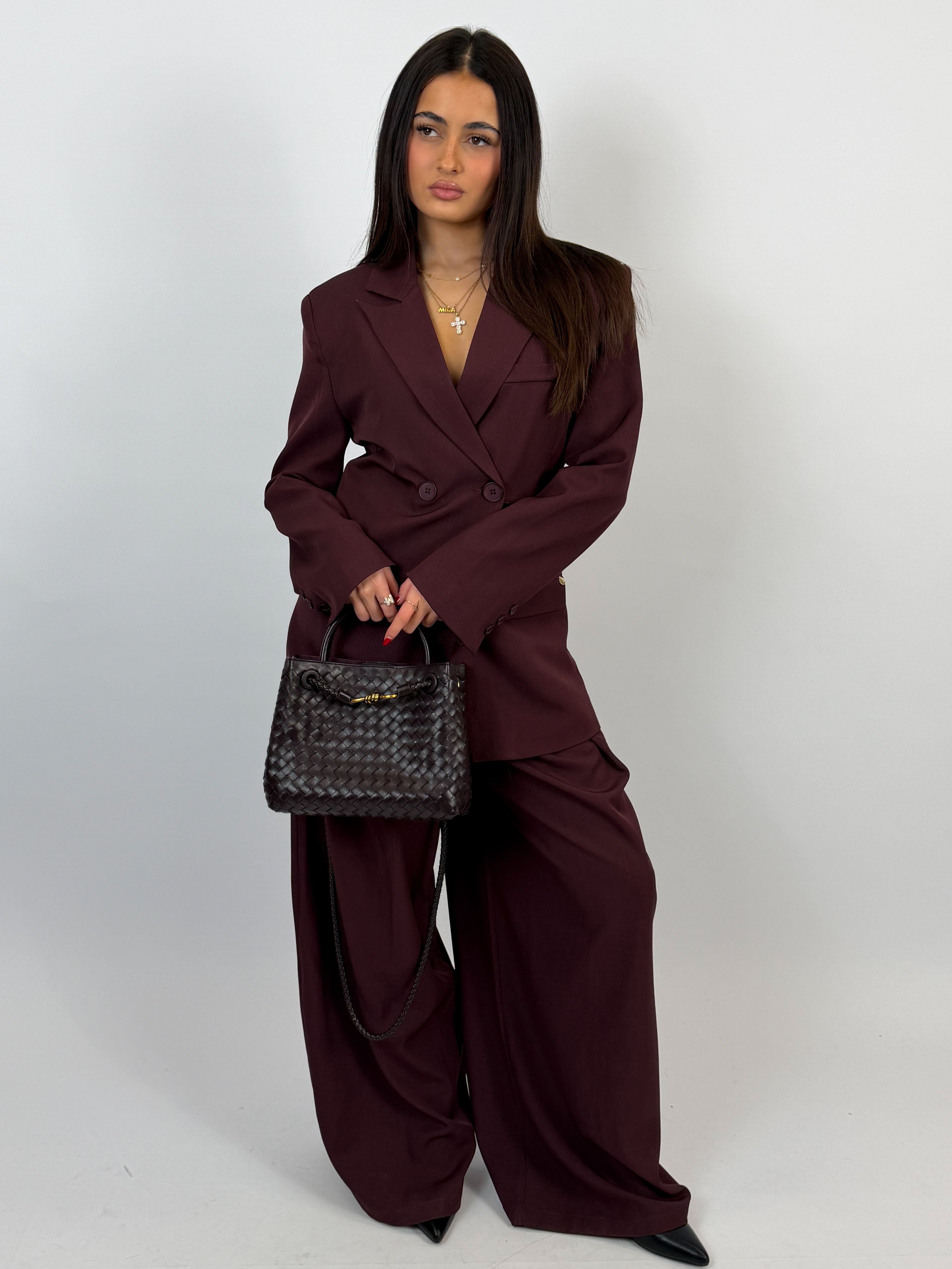 PREMIUM OVERLAP PANTALON PLUM