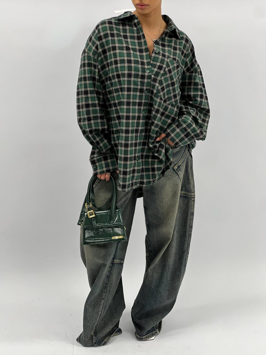 CHECKERED SHIRT GREEN/BLACK