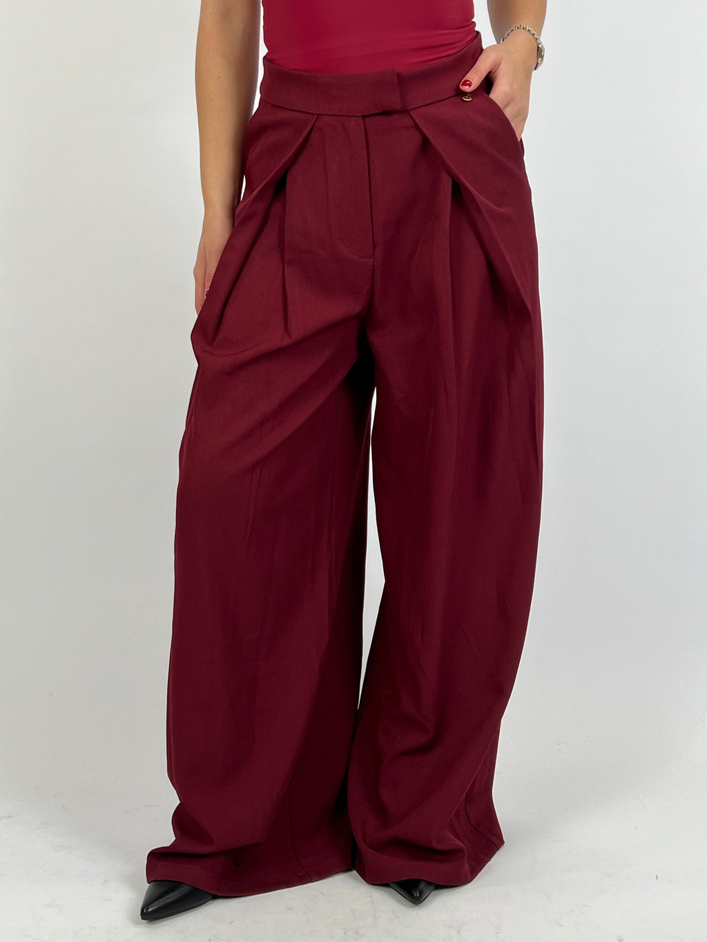 PREMIUM OVERLAP PANTALON BORDEAUX