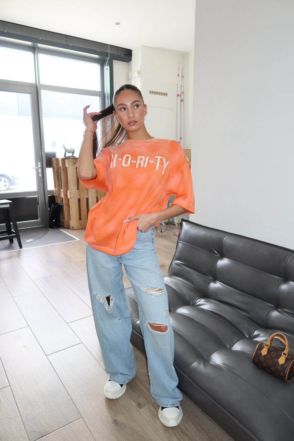 WASHED PRIOR TEE ORANGE