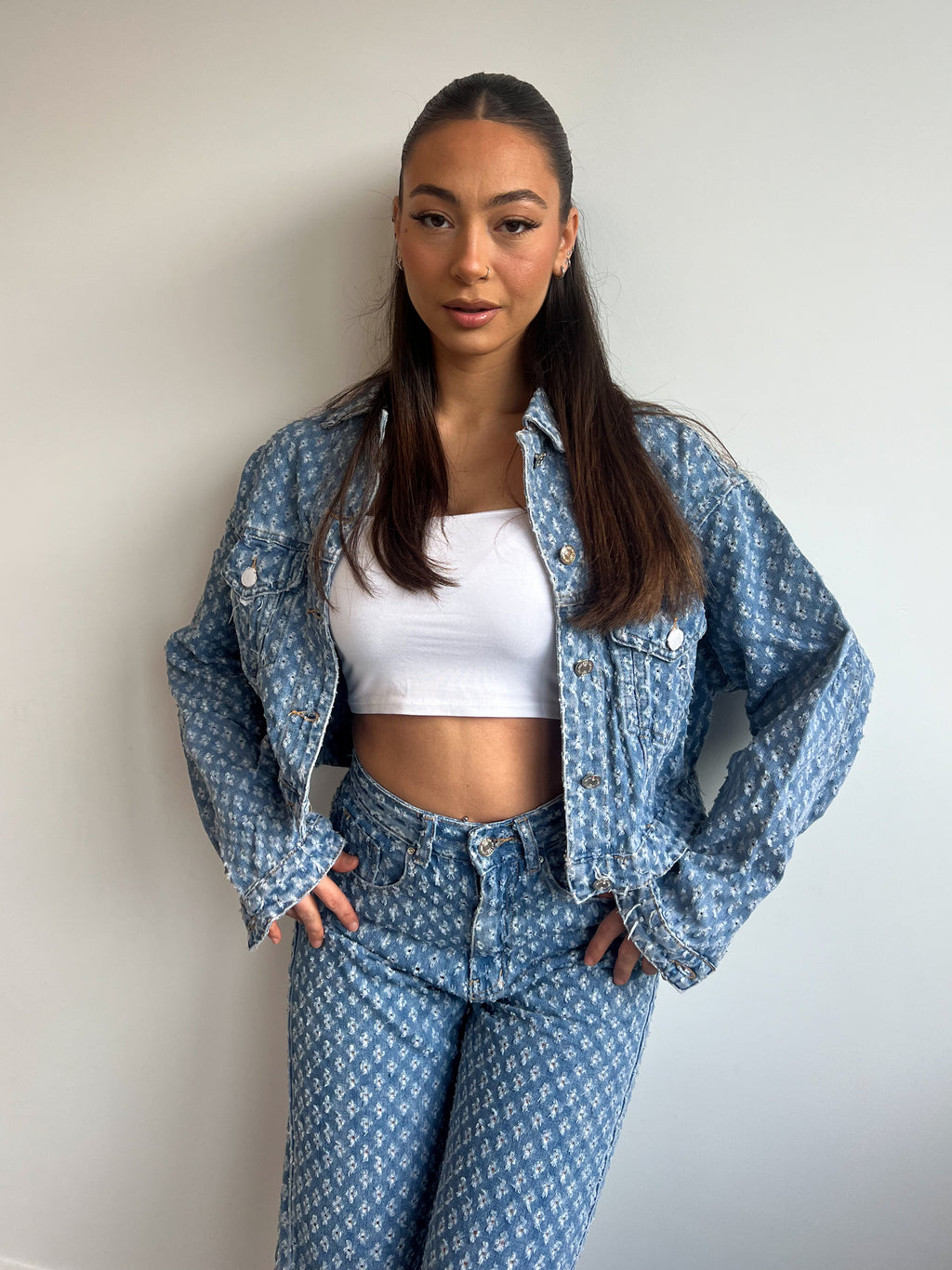 PATTERN DENIM JACKET