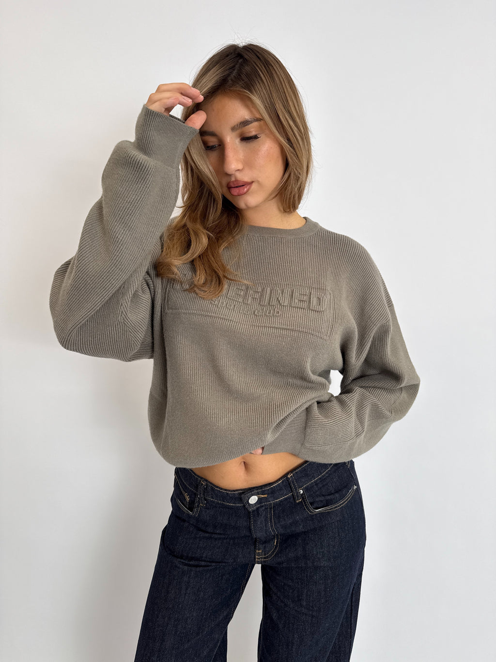 REDEFINED RIBBED KNIT TAUPE