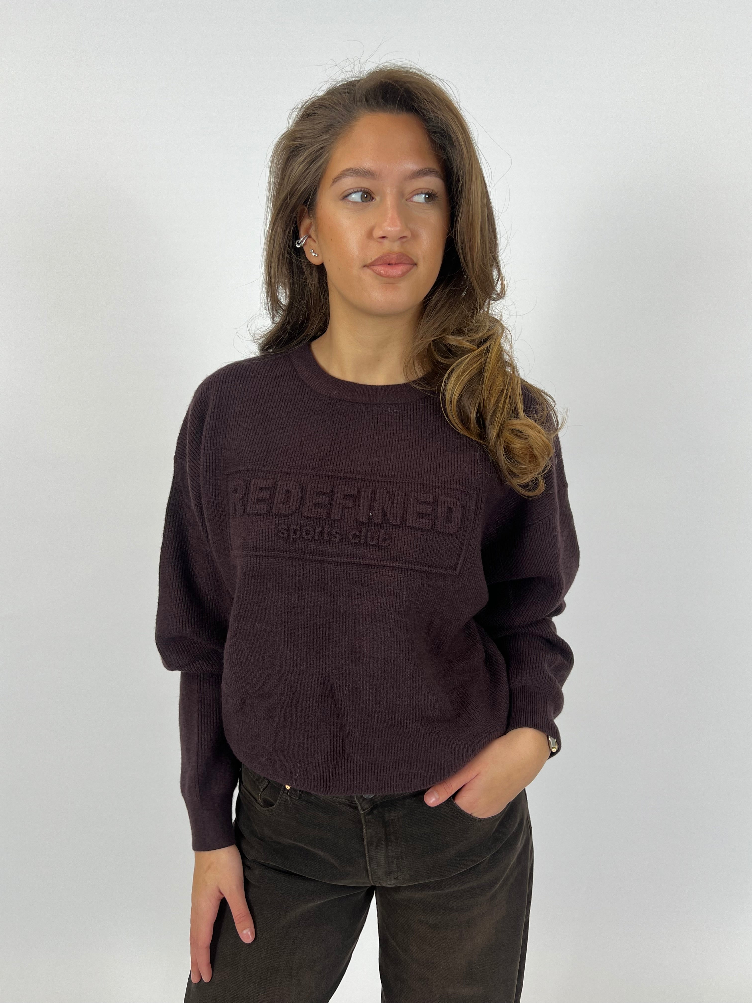 REDEFINED RIBBED KNIT DEEP BROWN