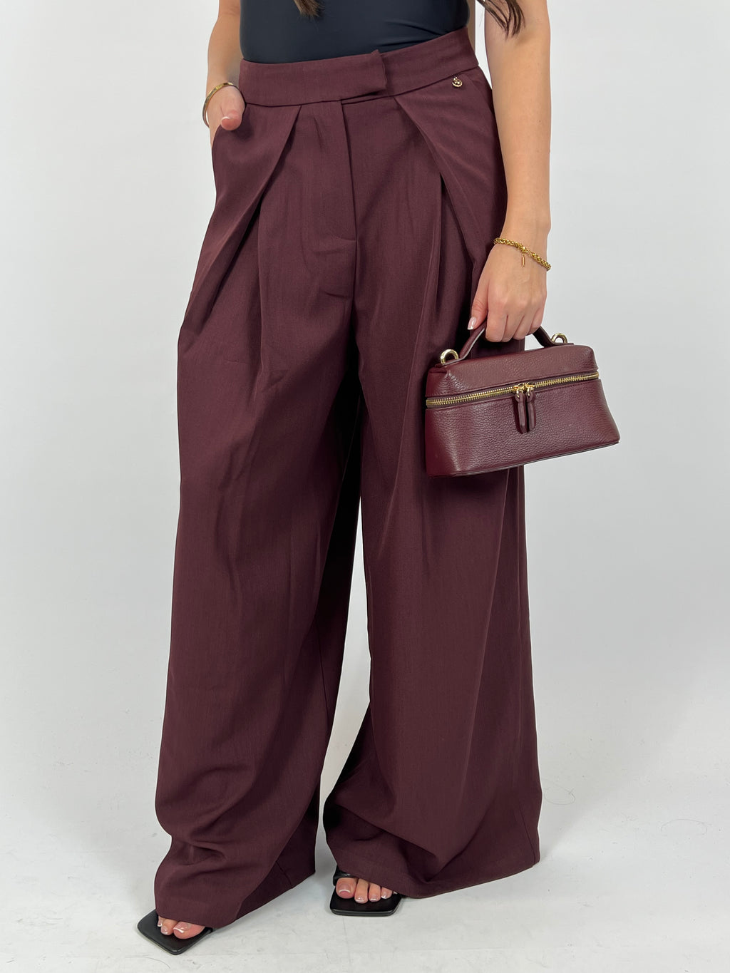PREMIUM OVERLAP PANTALON PLUM