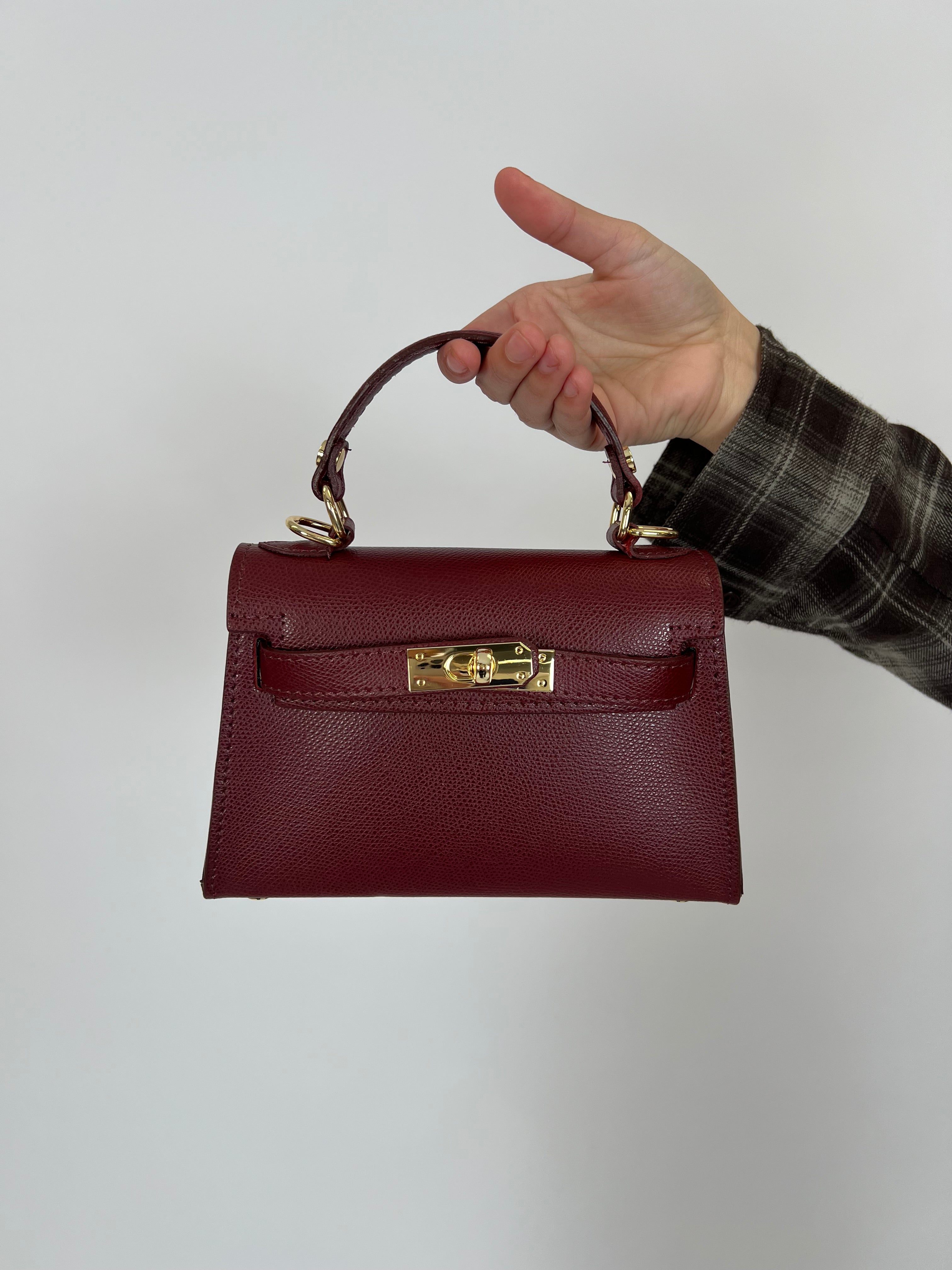 HERMY BAG LEATHER BORDEAUX