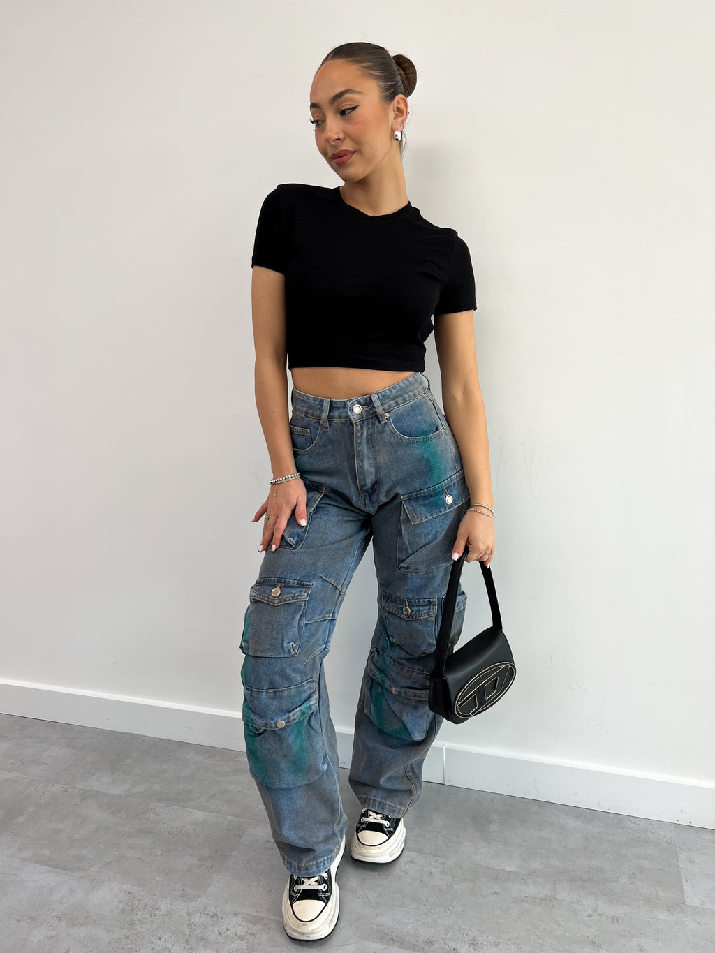 ATTICO INSPIRED MULTI POCKET CARGO GREEN