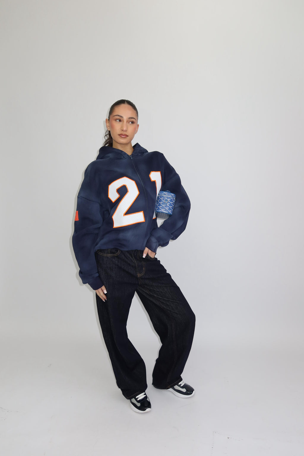 BASEBALL ZIP VEST NAVY/ORANGE