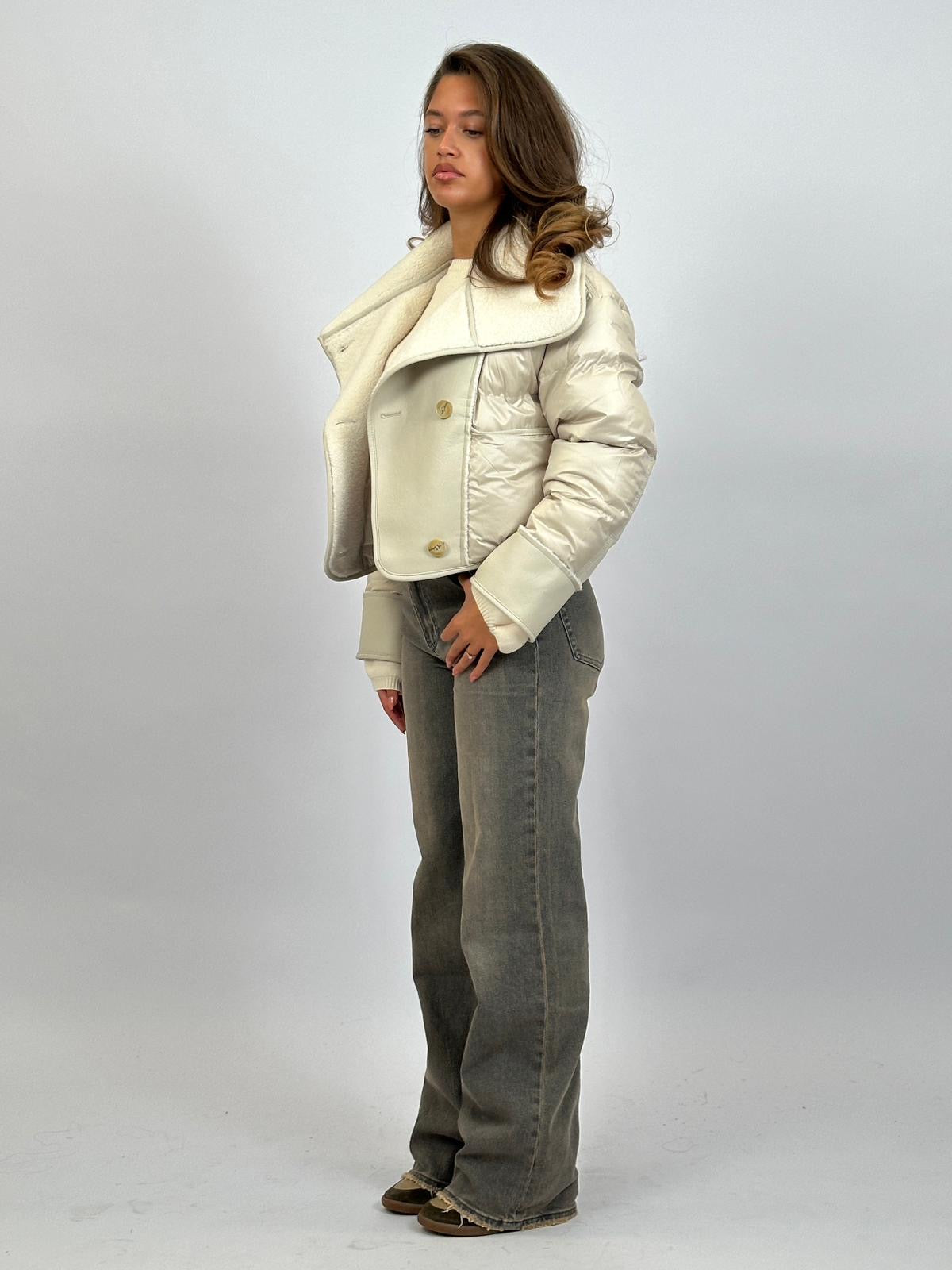 TEDDY LINED PUFFER BEIGE