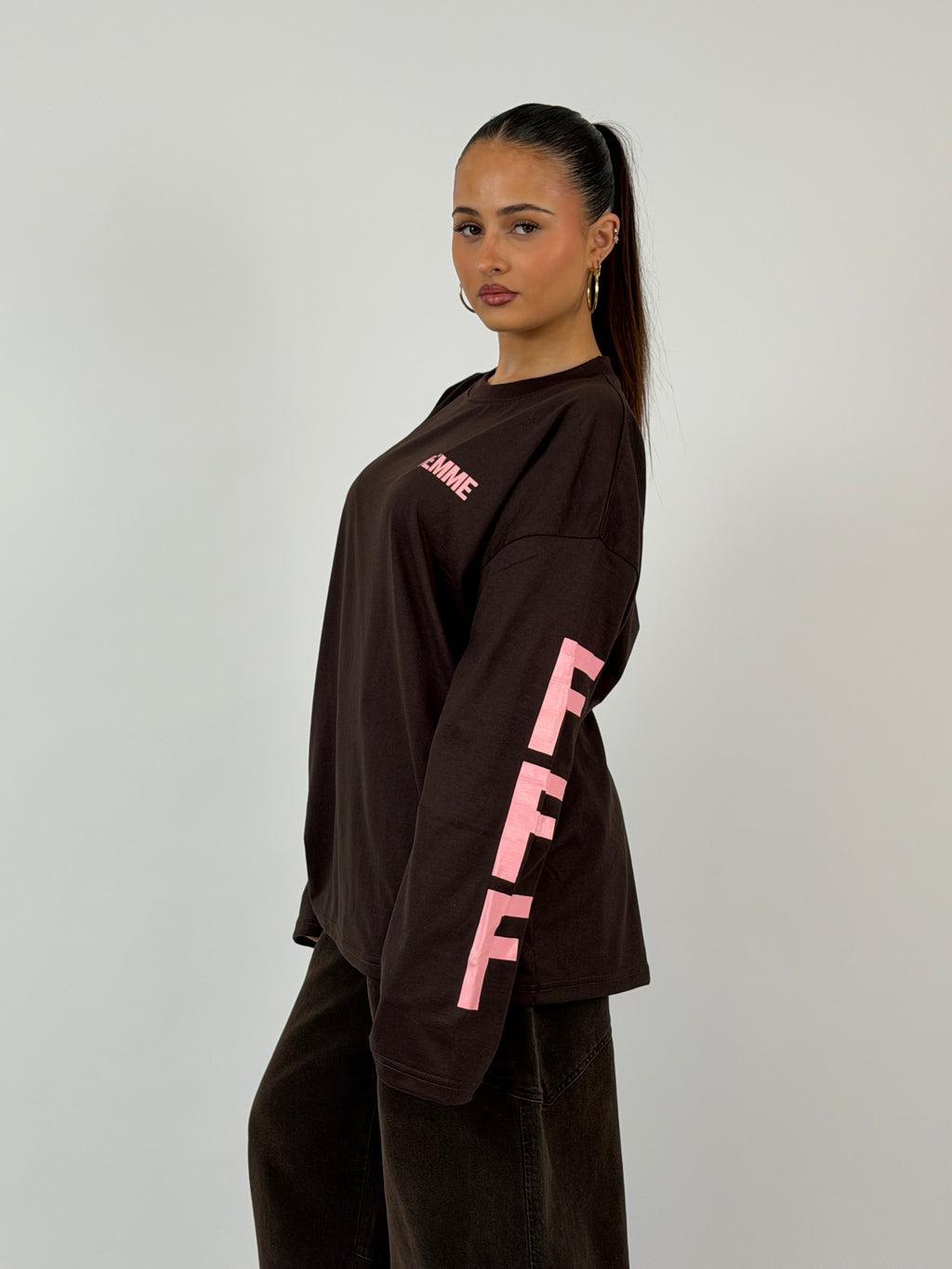 FFF LONGSLEEVE BROWN/PINK