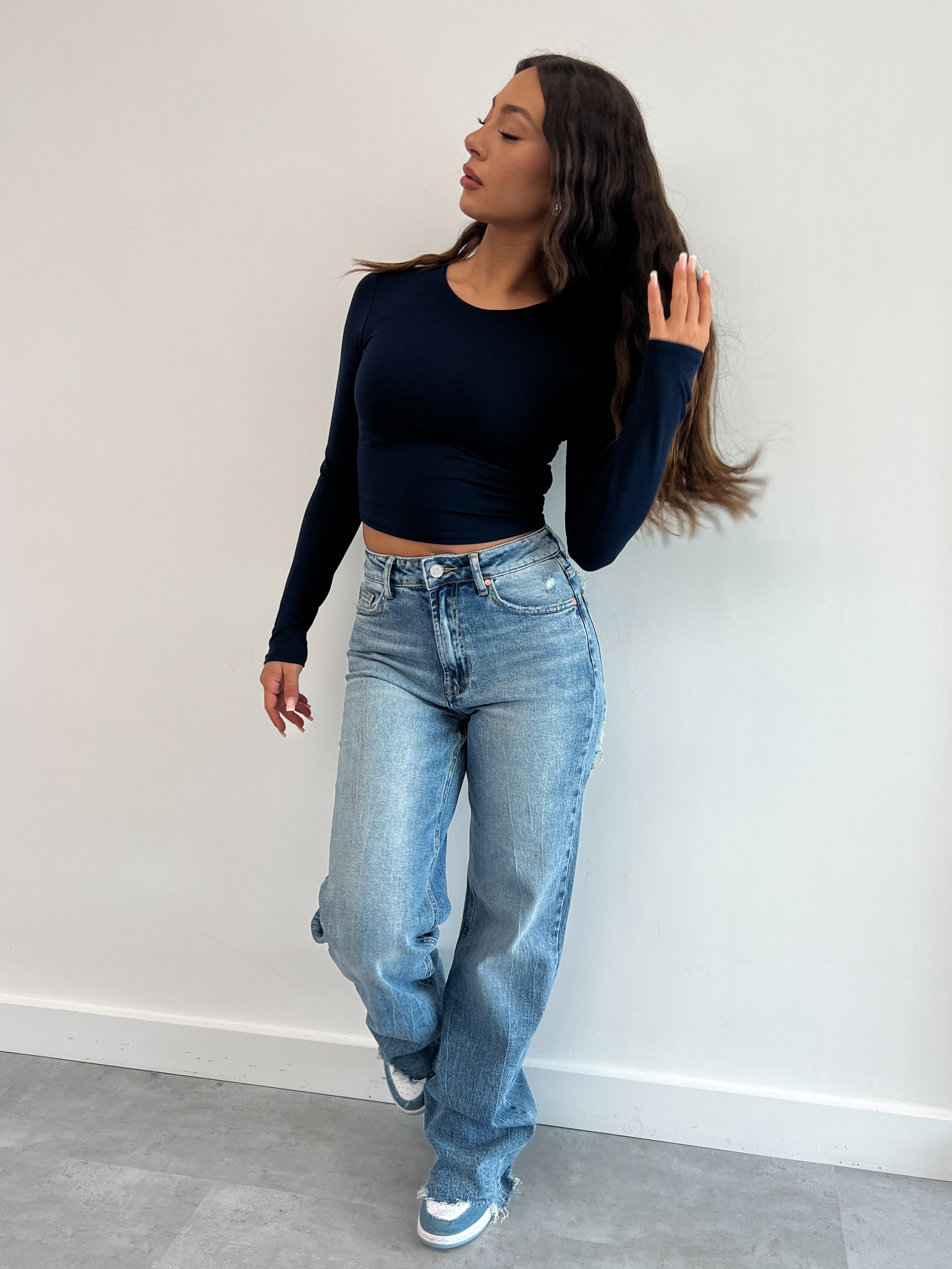 DOUBLE MAISON STRETCH-JEANS BLAU