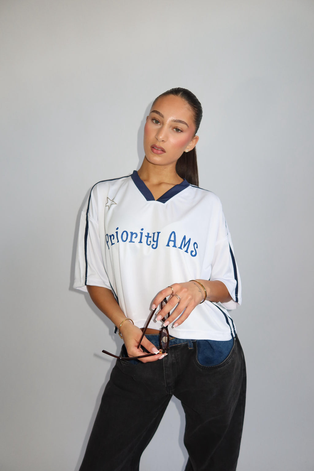 PRIORITY POLO JERSEY NAVY/WHITE