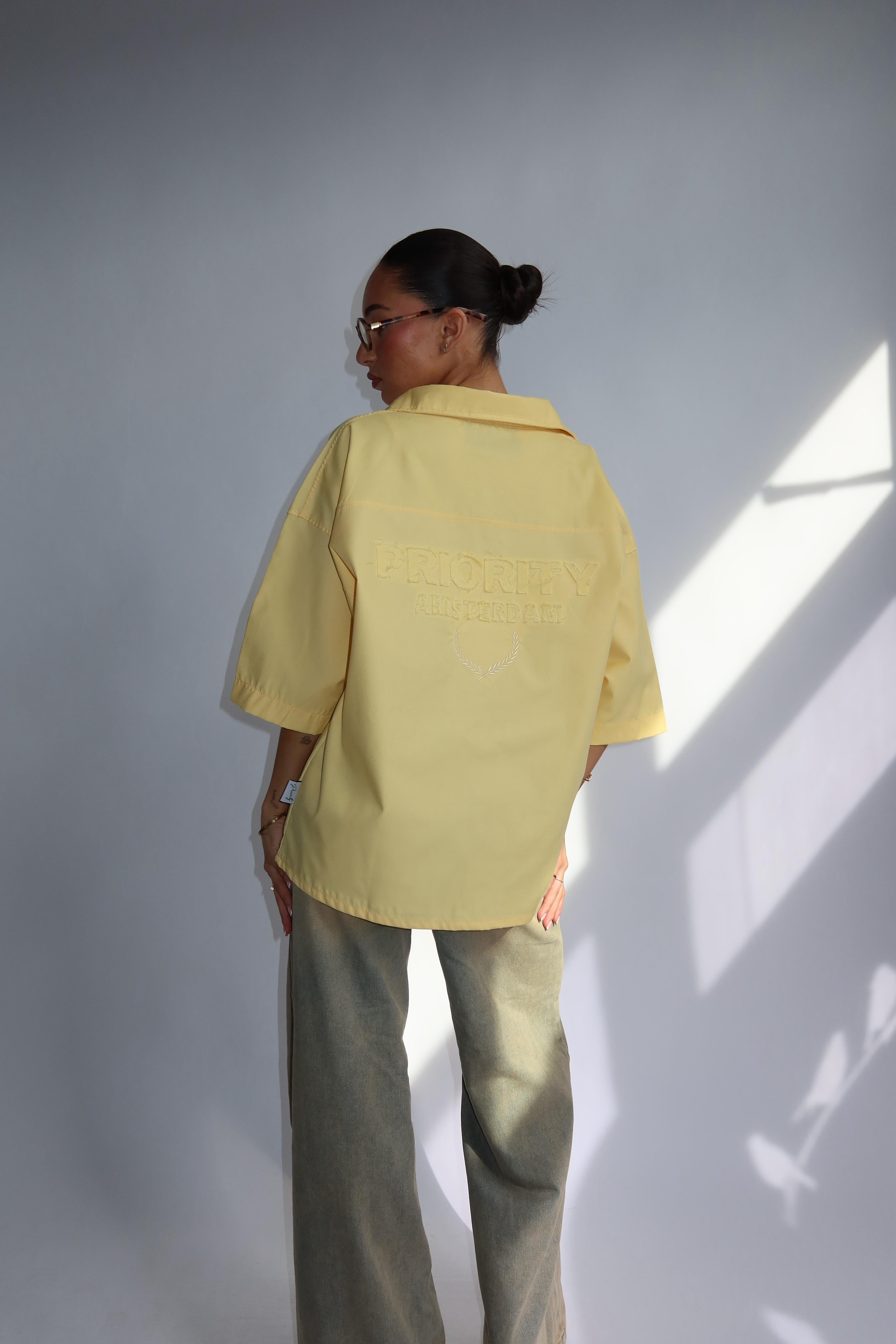 PRIORITY AMSTERDAM BOYFRIEND BLOUSE BUTTER YELLOW