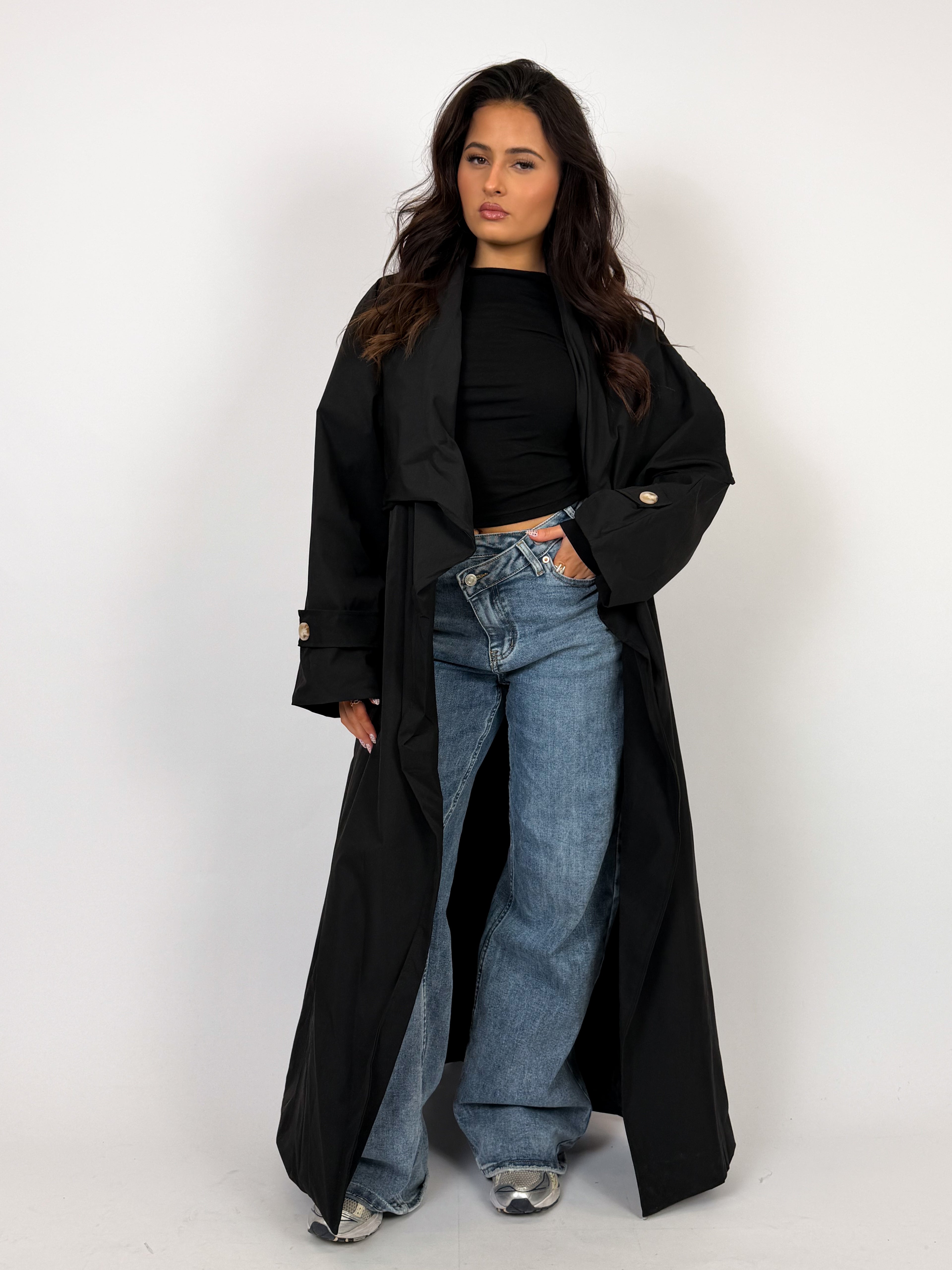 TINA TRENCH BLACK