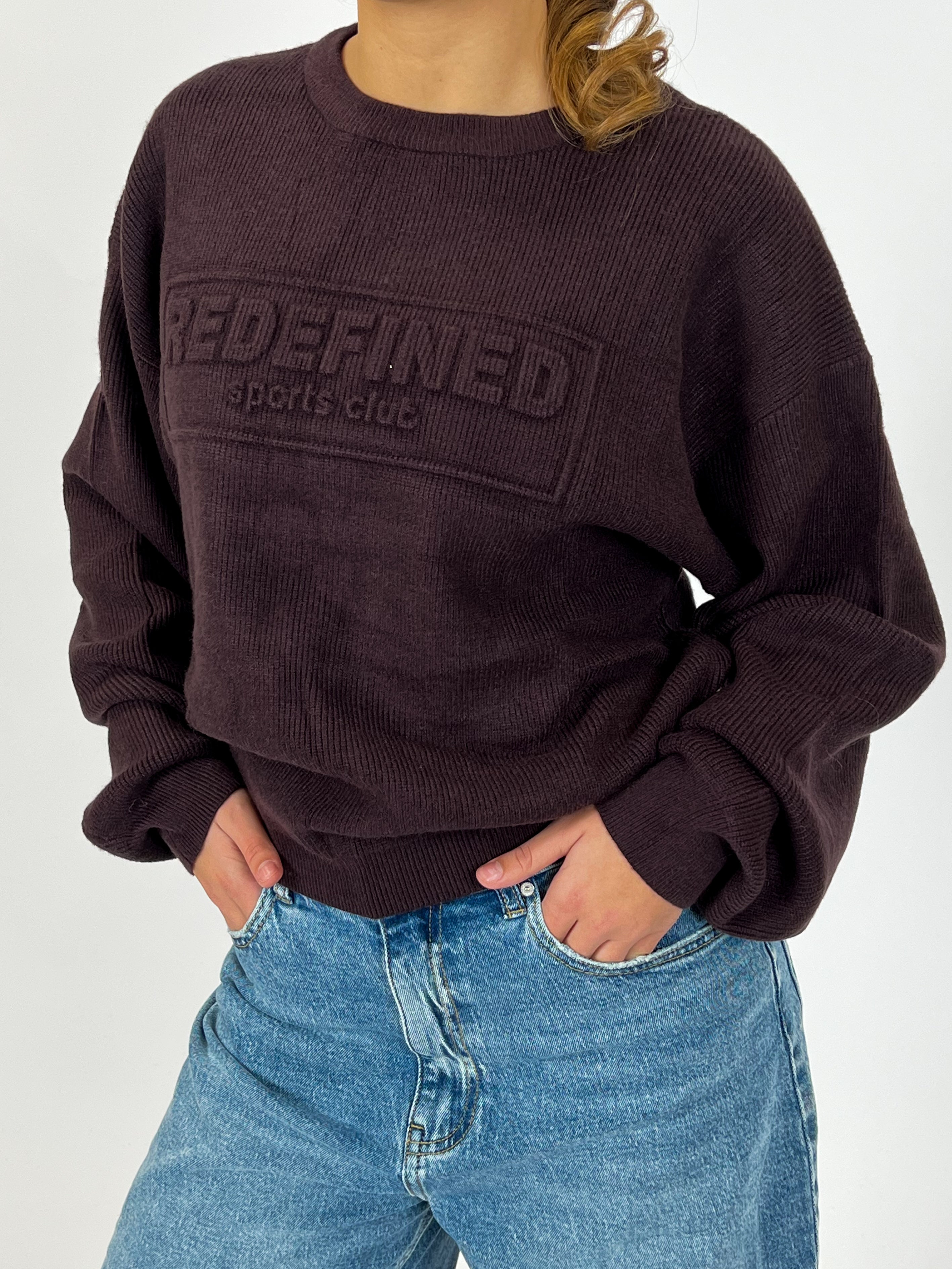 REDEFINED RIBBED KNIT DEEP BROWN