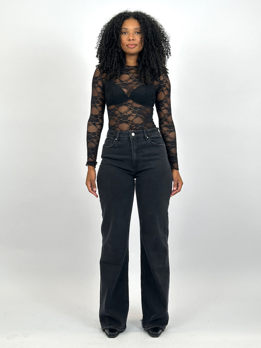 BLACK TALL STRETCH STRAIGHT