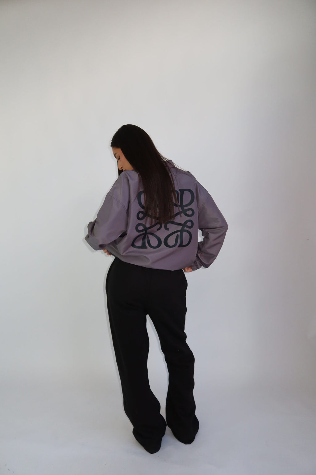 WHITE TIE JOGGER BLACK