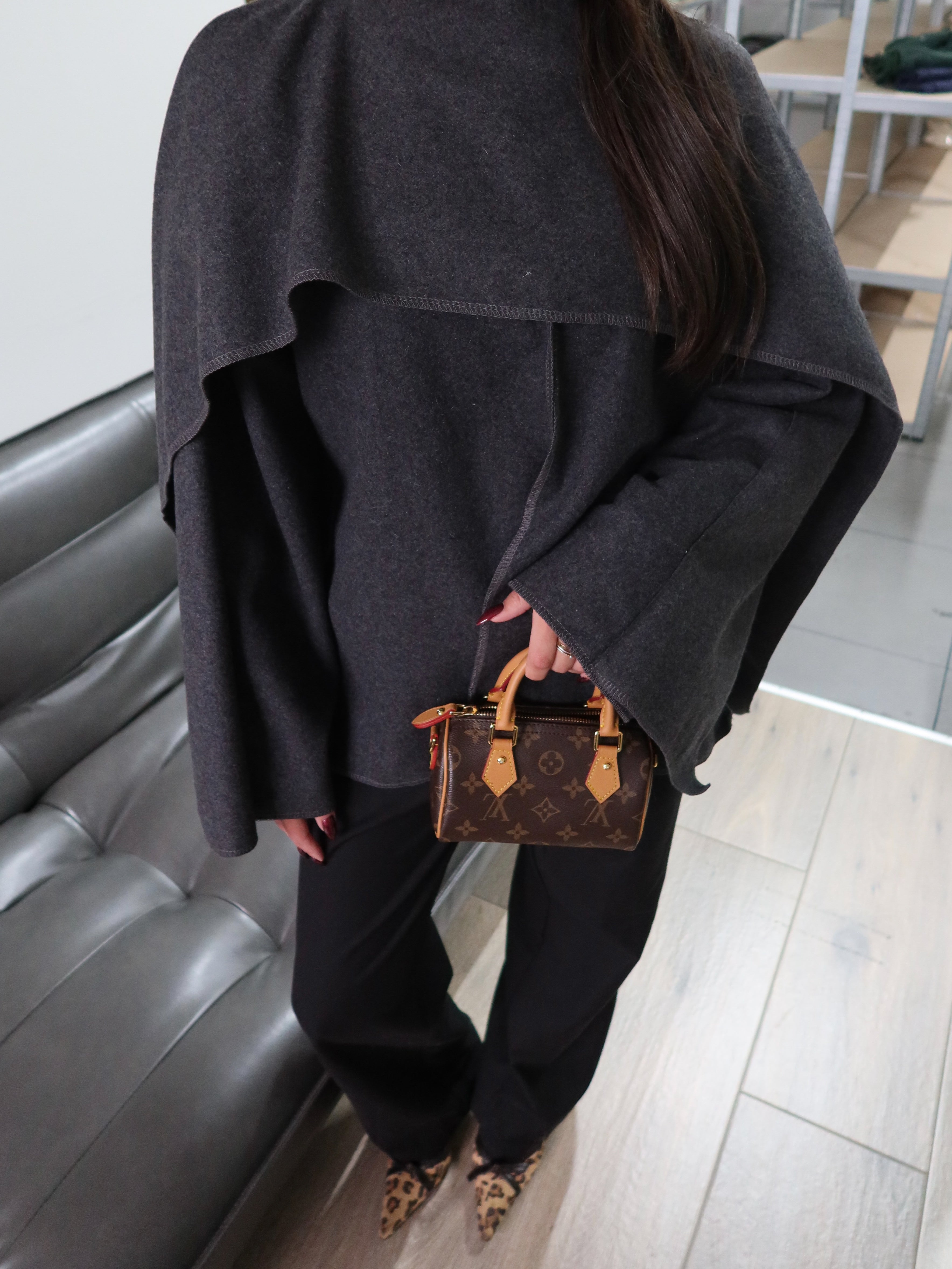 PREMIUM QUALITY SCARF JACKET GREY