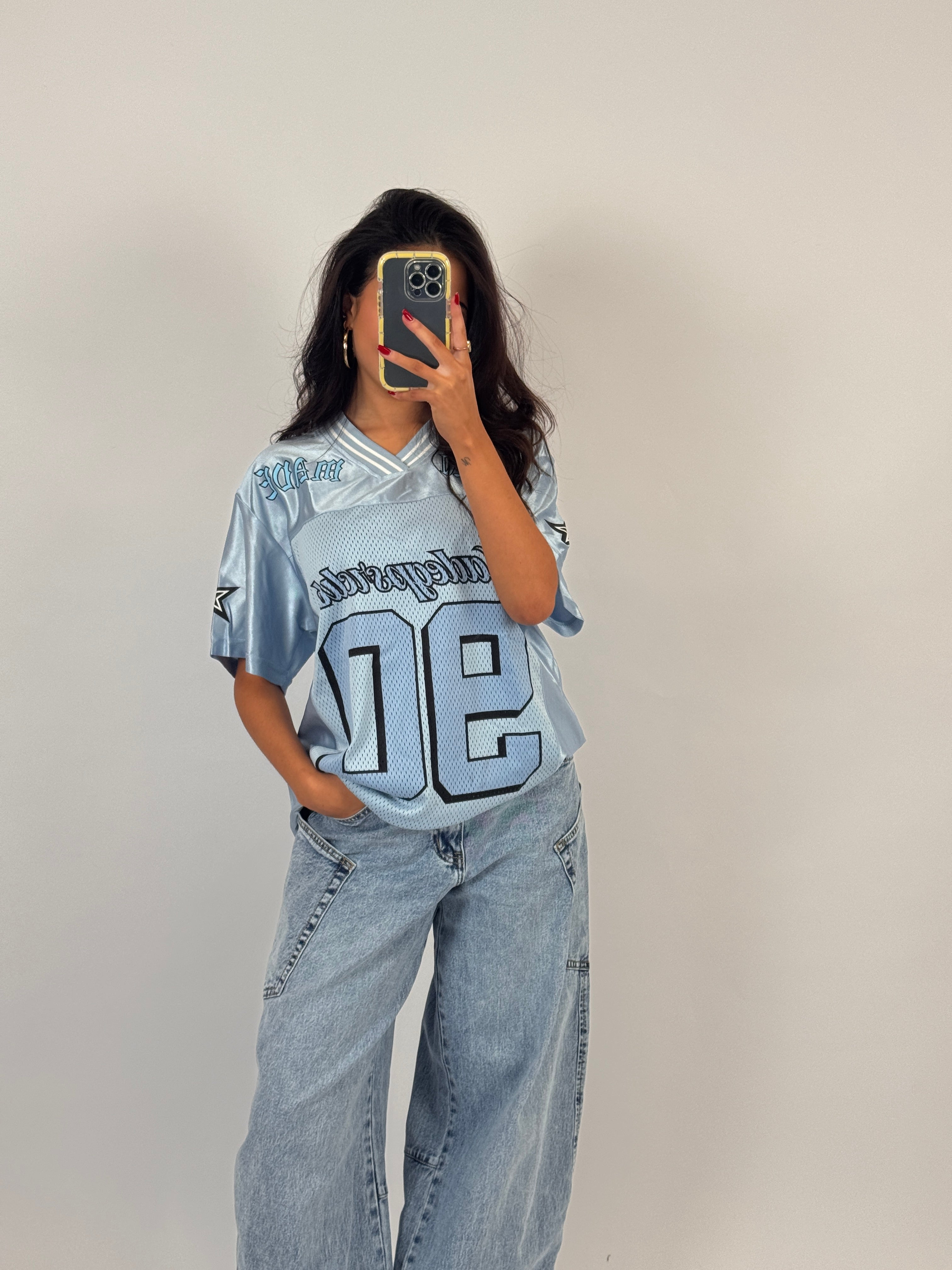 BABYBLUE CHROME JERSEY SIZE M