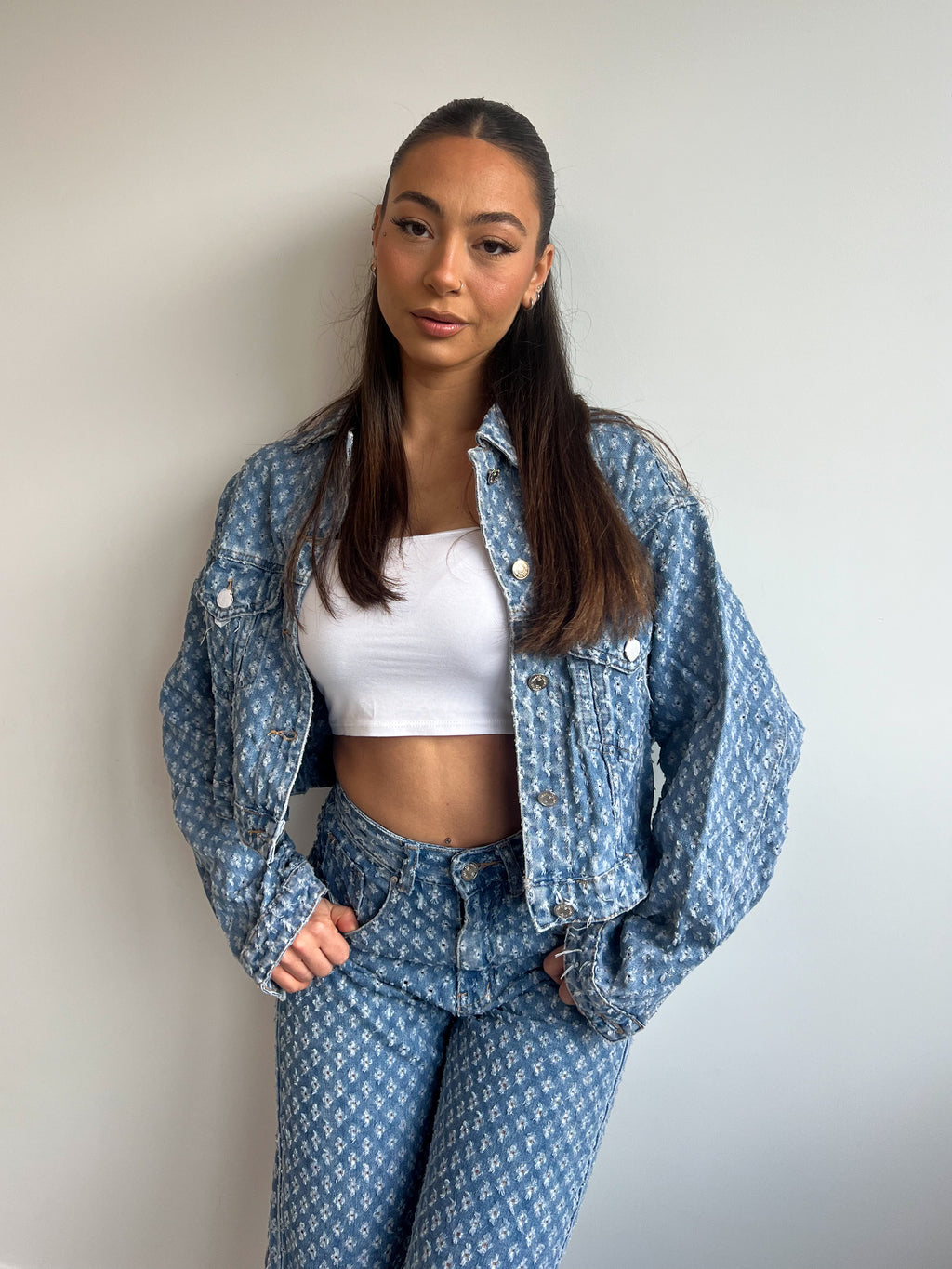 PATTERN DENIM JACKET