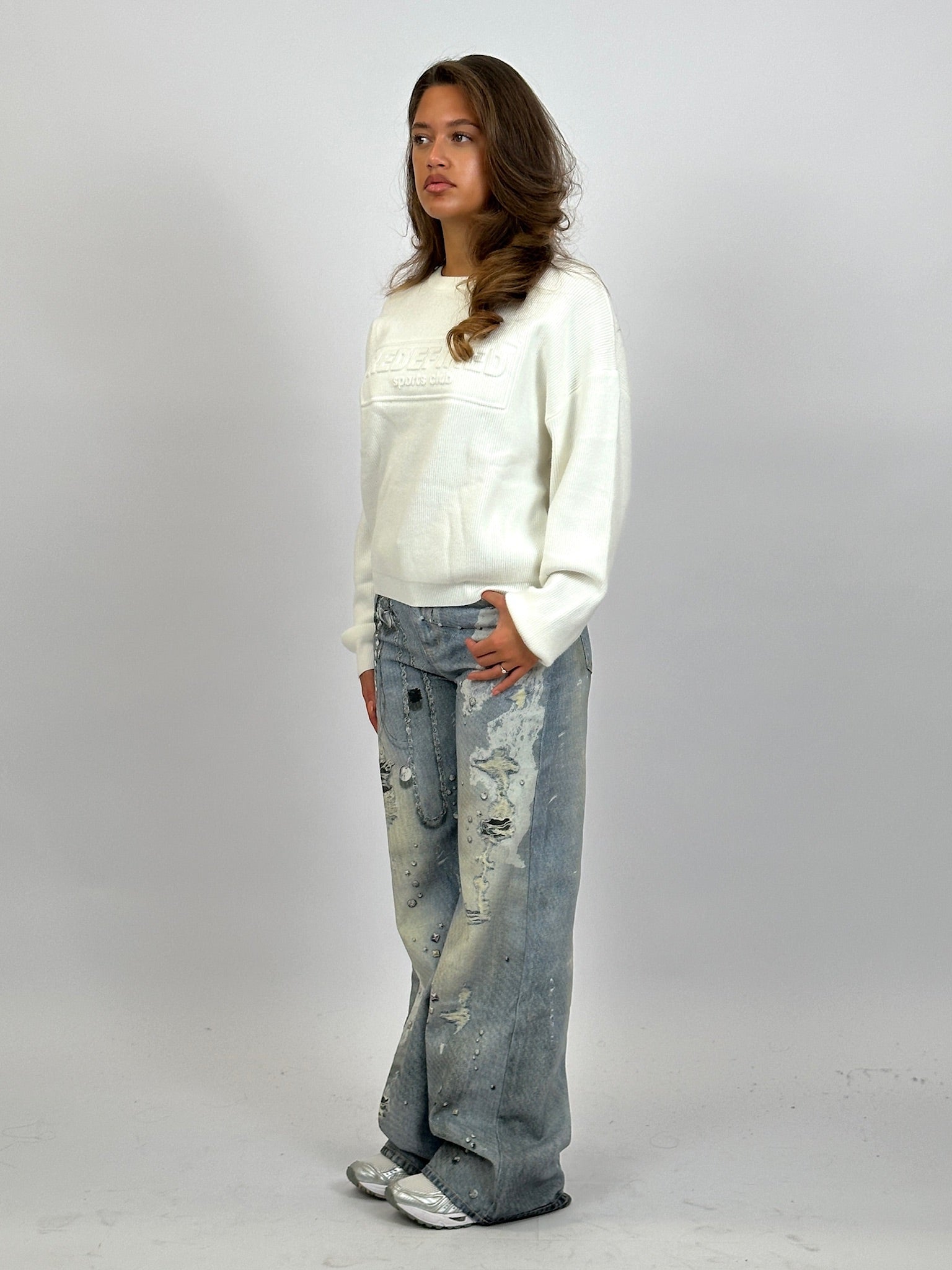 REDEFINED RIBBED KNIT WHITE