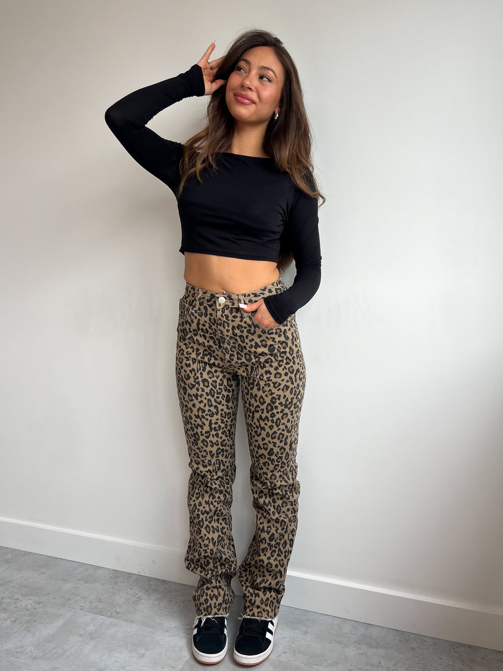 NEUE LEOPARD-STRETCH-JEANS