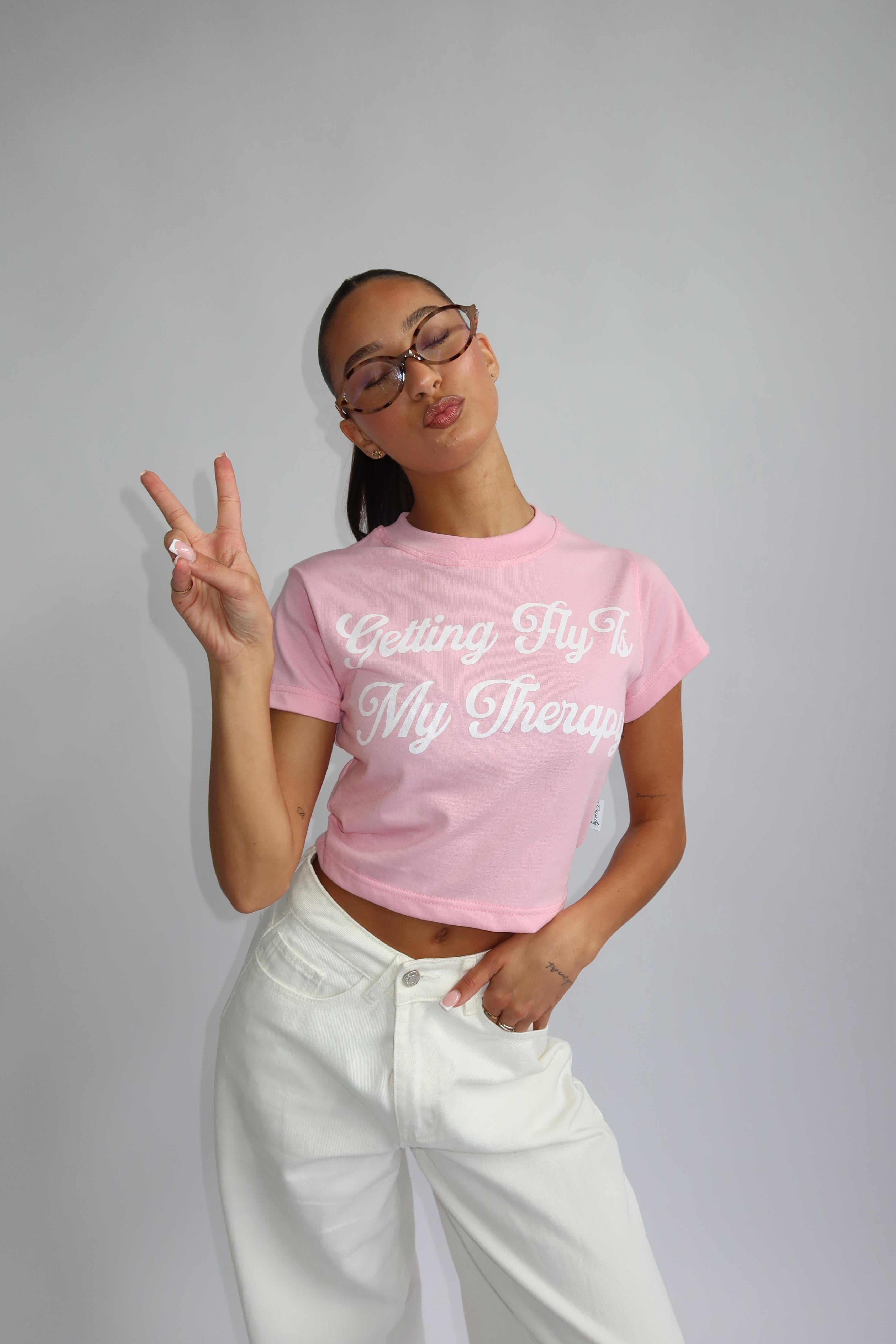 GETTING FLY BABY TEE PINK