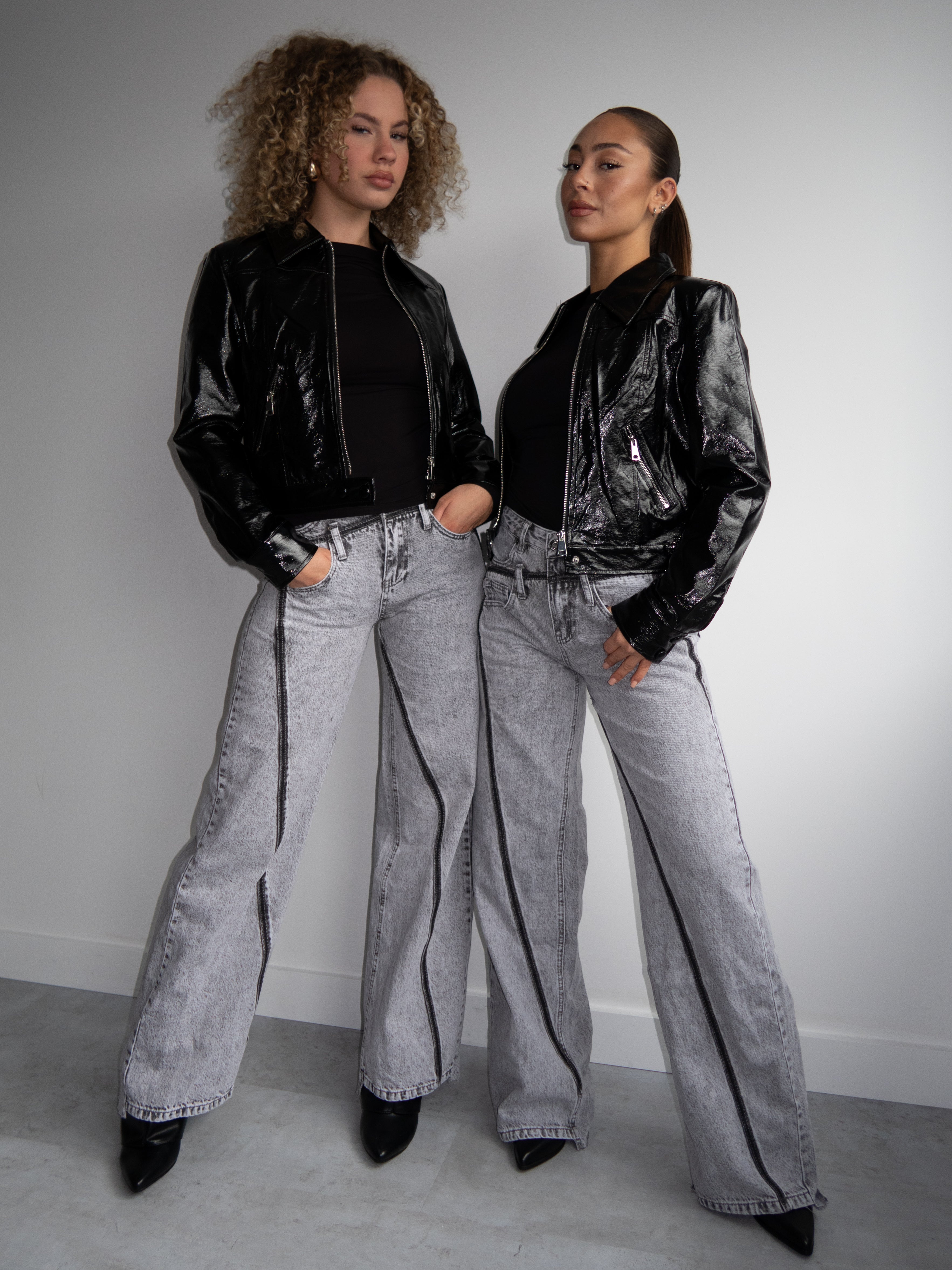 VINYL ZIP JACKET BLACK