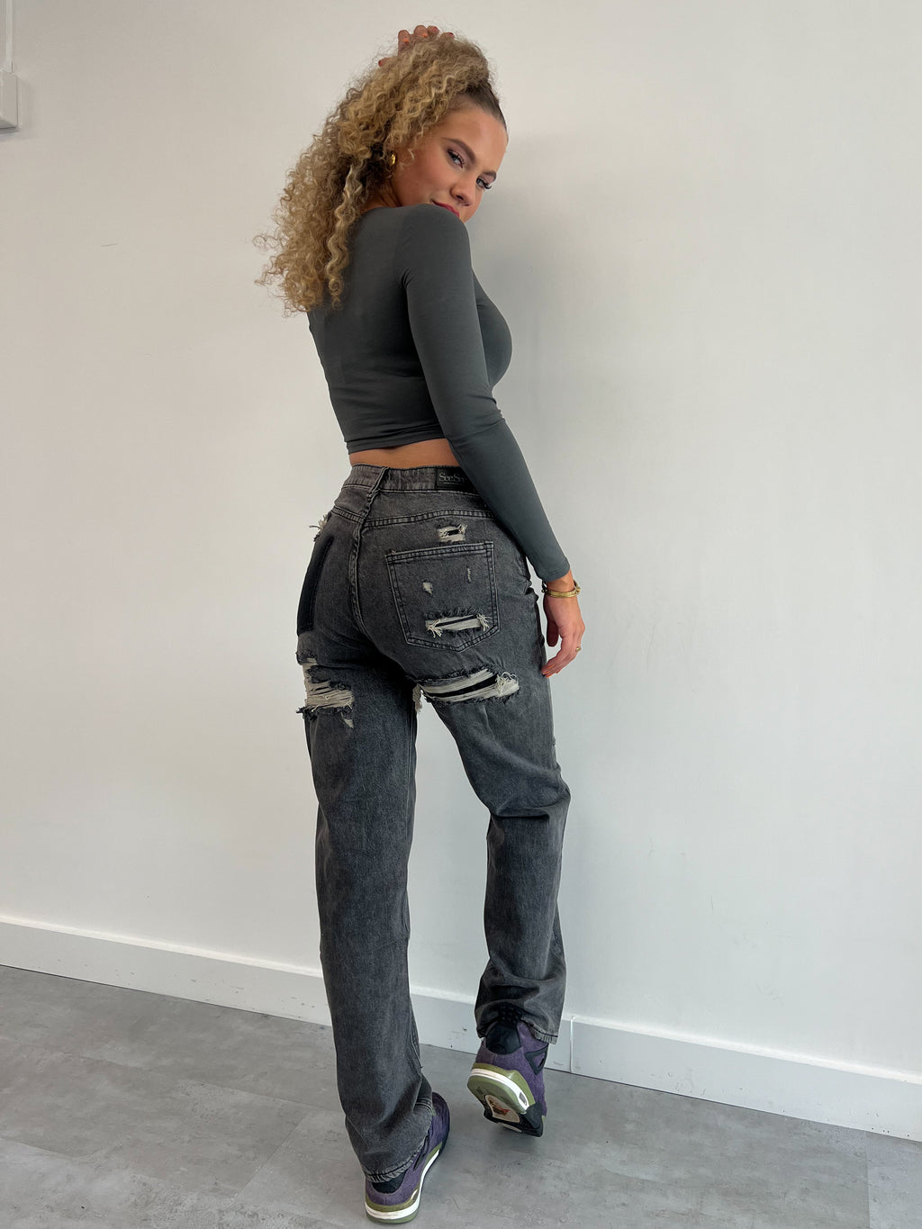 PREMIUM-QUALITÄT STRETCH MAISON DUNKELGRAU